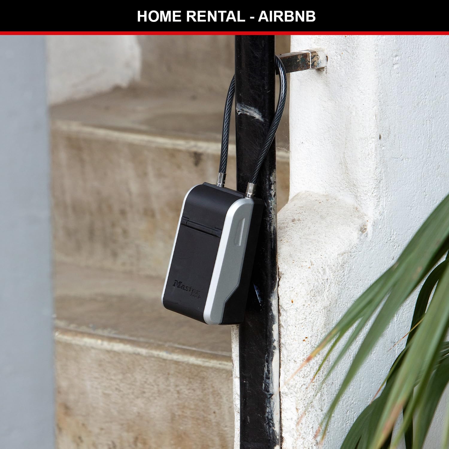 Master Lock 5482EURD Key Safe with Flexible Cable Shackle | Extra Large Capacity | Grey Aluminium 8
