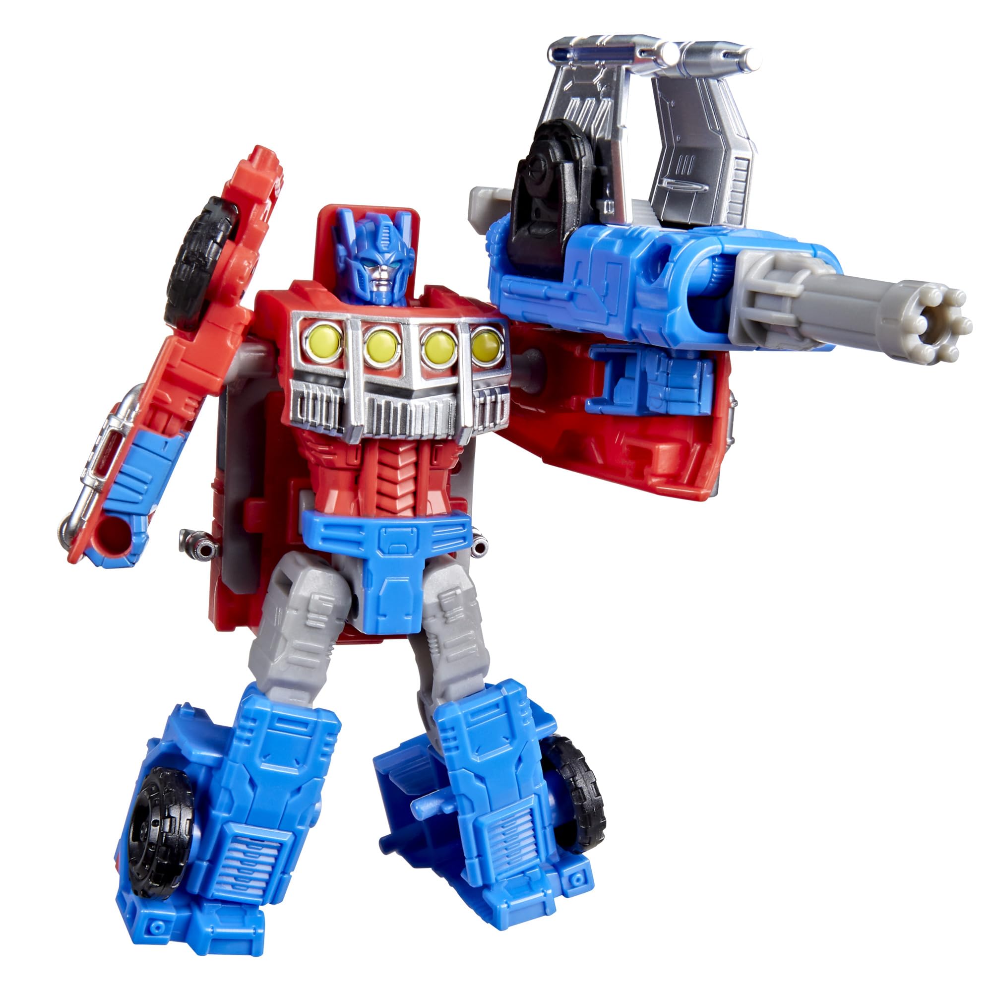 Transformers Optimus Prime Armored Cyber Changers Action Figure | 2-Step Conversion | 4-Inch