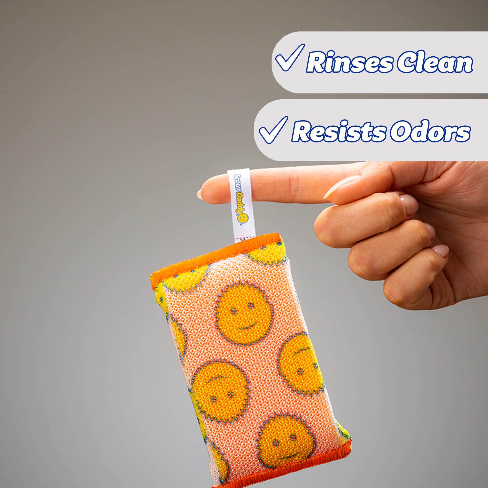 Scrub Daddy Scour Daddy - 3 Count Pack | Scratch-Free Scouring | Heat-Treated Mesh 8