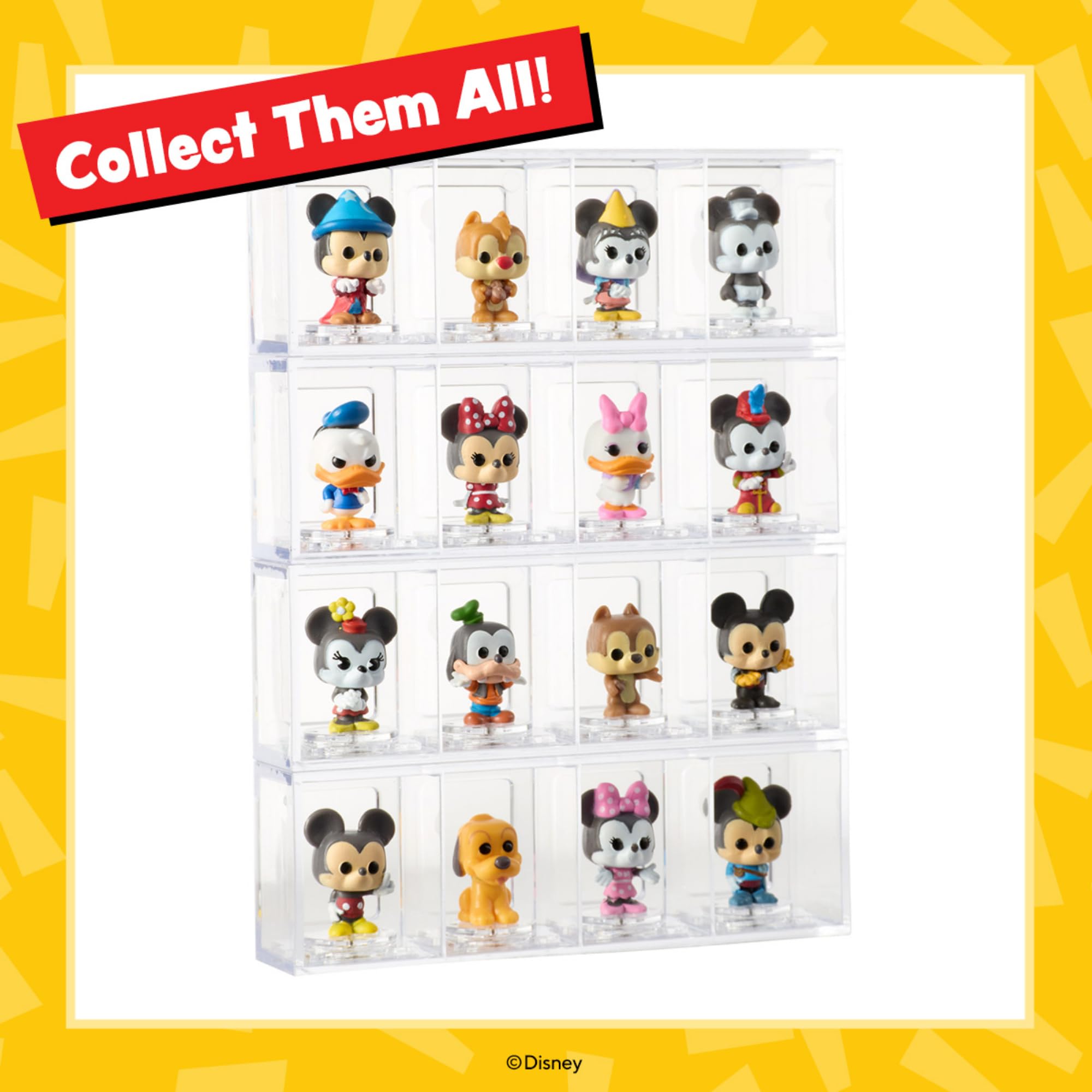 Funko Bitty POP! Disney - Mickey Mouse, Minnie Mouse (Pink Dress), Pluto & Mystery Figure Vinyl Set 34