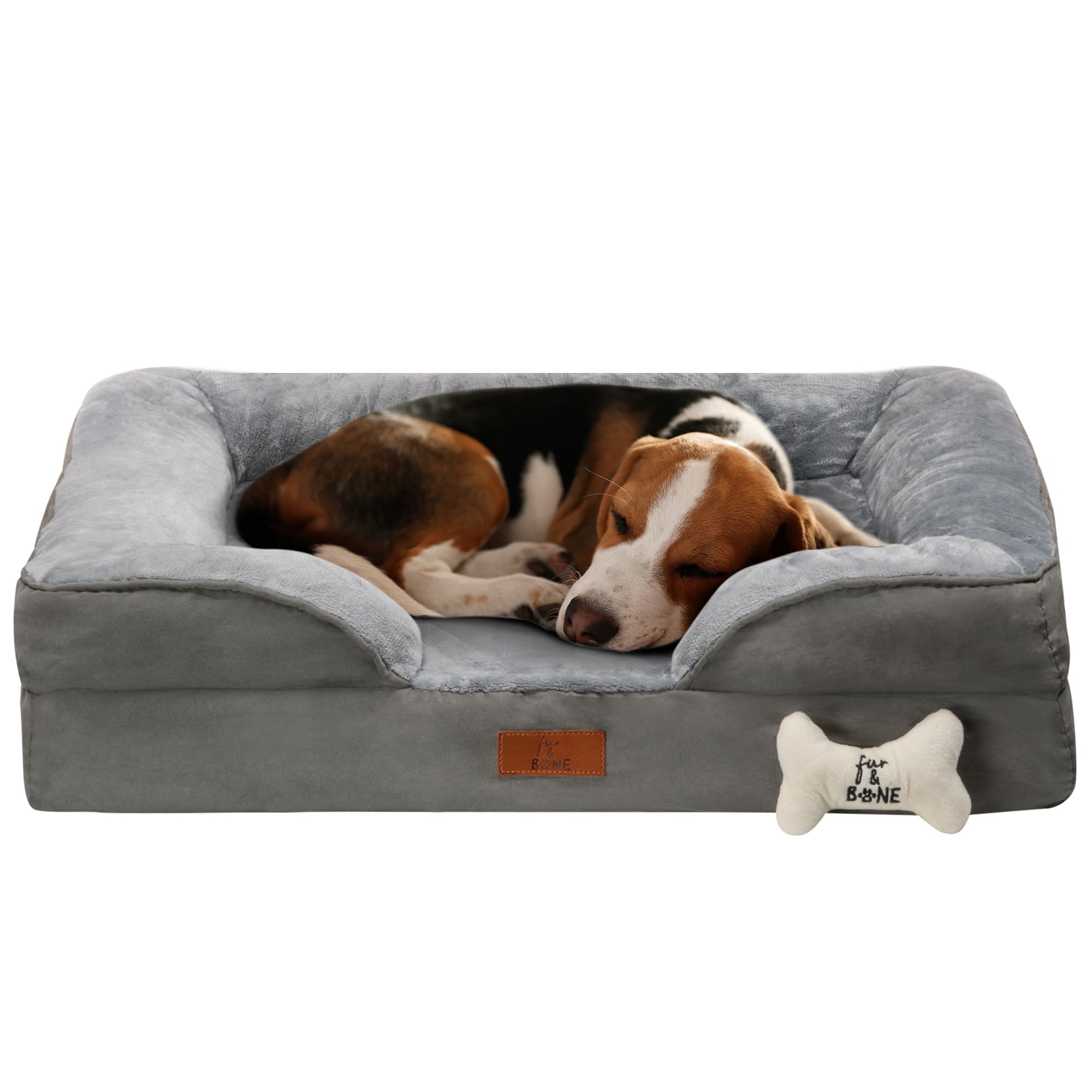 Fur & Bone Medium Dog Bed (70 x 58 x 18 cm) – Orthopedic Support, Waterproof, Non-Skid 1