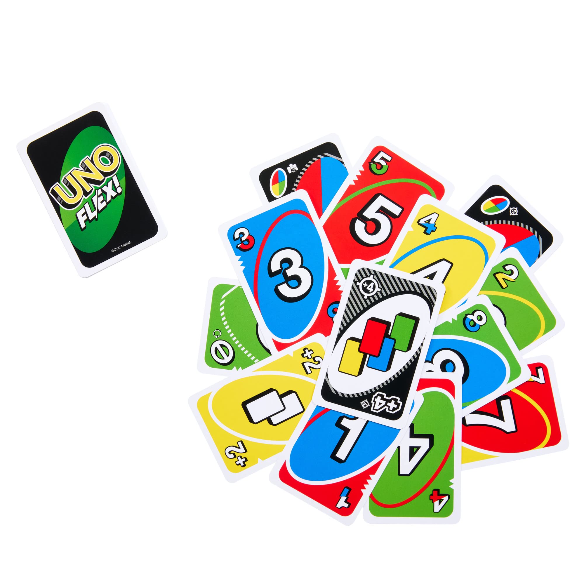 Fisher-Price UNO Flex Card Game - 2 to 8 Players, Ages 7+, Colorblind Accessible, HMY99 2
