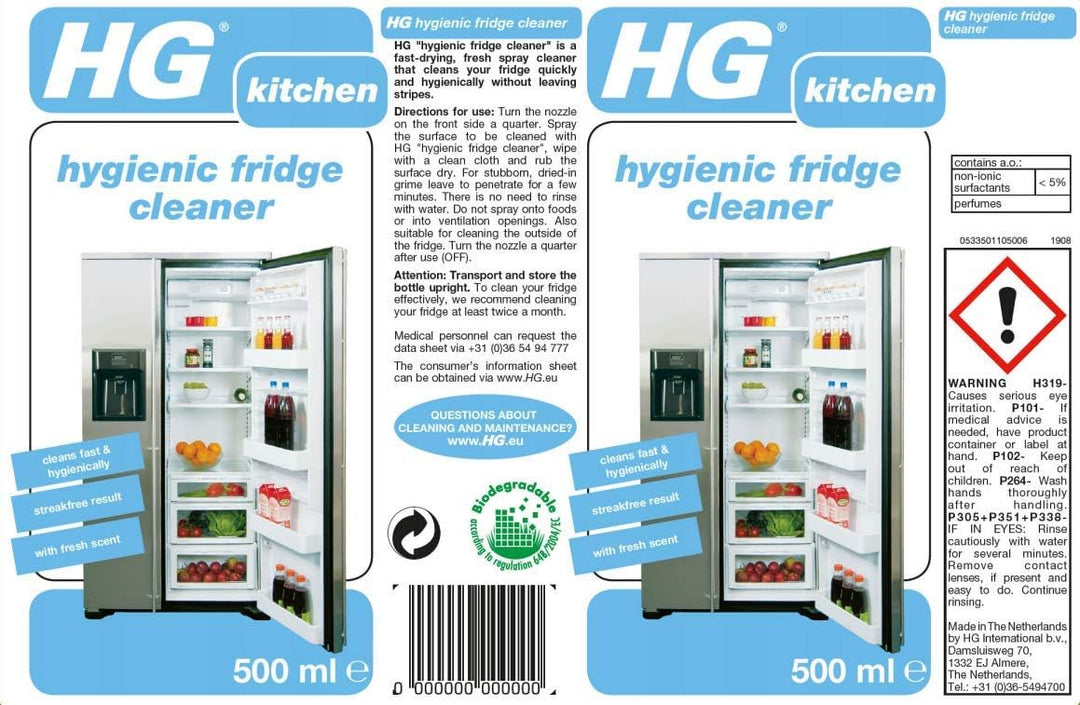 HG - Hygienic Fridge Cleaner 500ml Spray