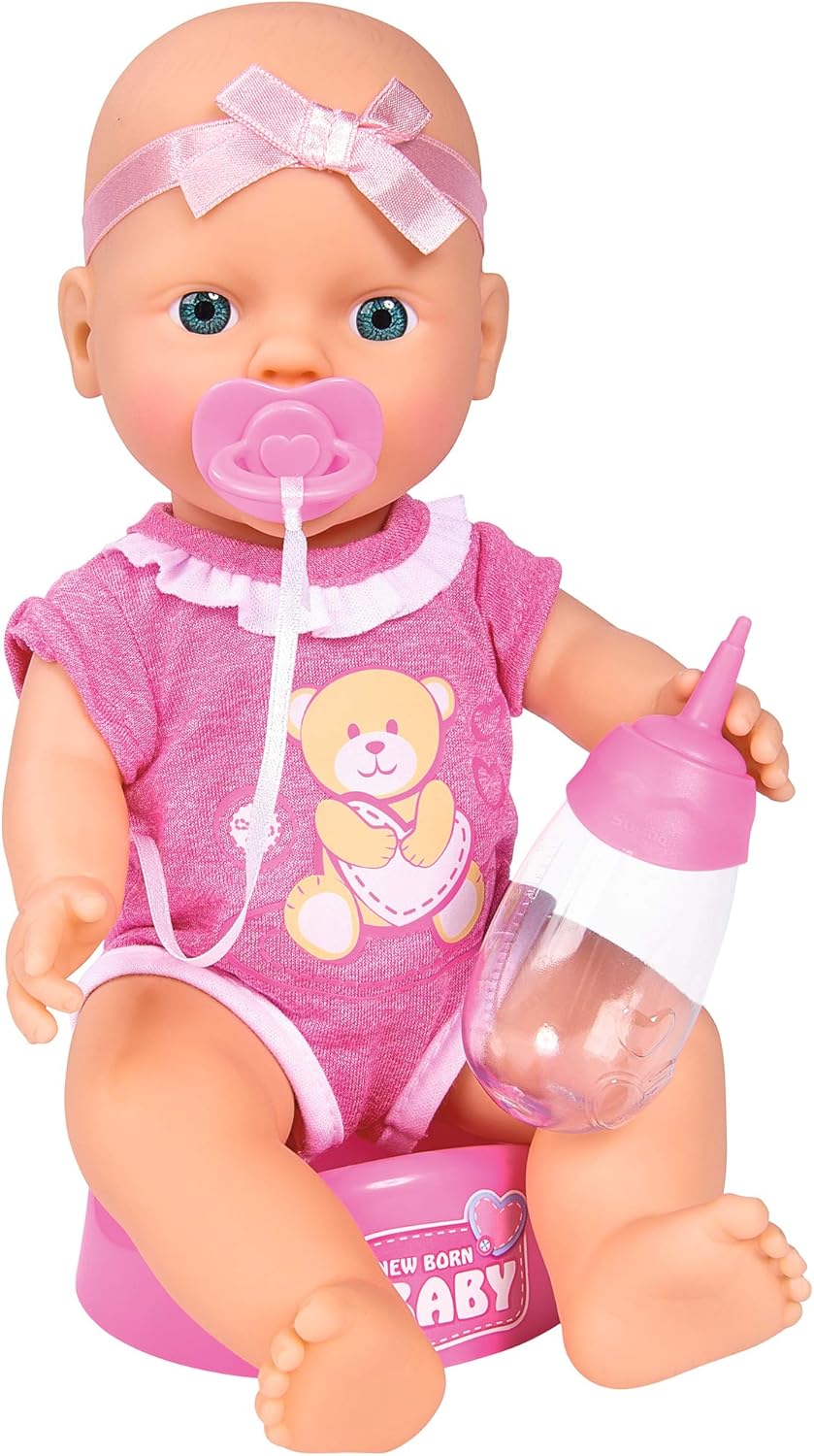 Simba New Born Baby Cute Doll - 30cm Vinyl Doll with Drinking & Wet Function