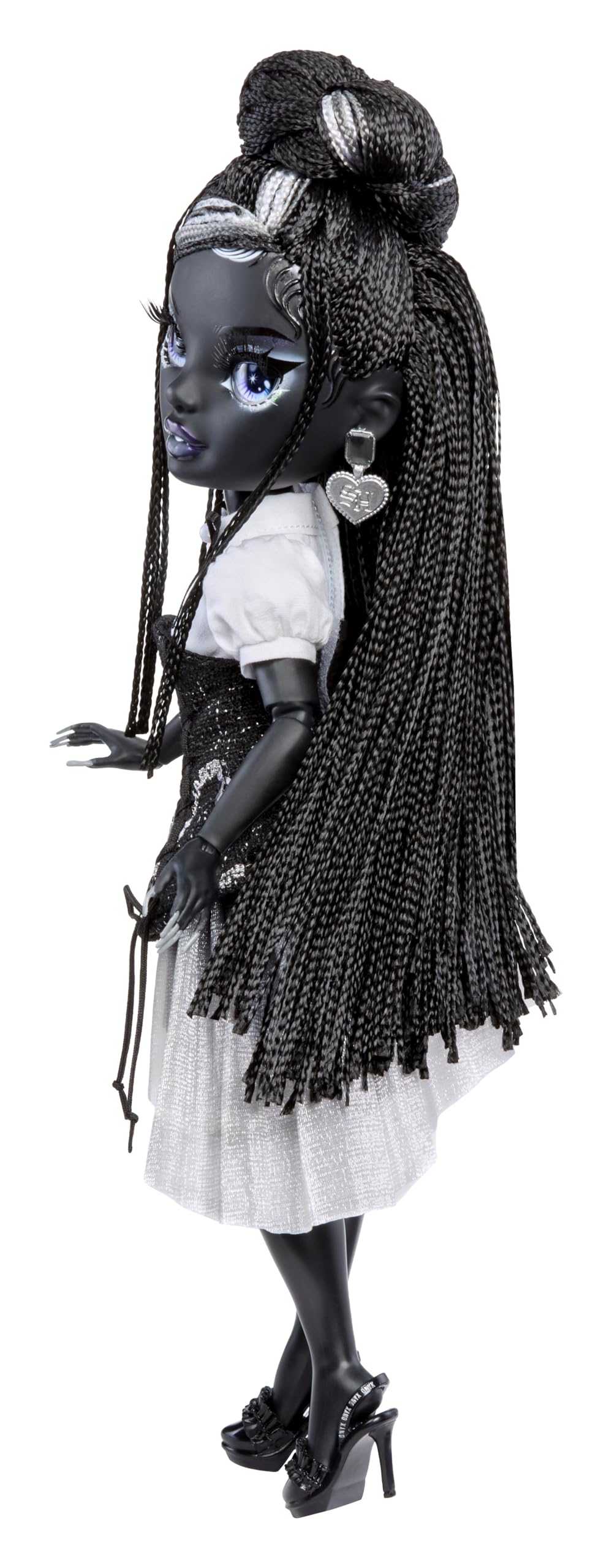 Rainbow High Shanelle Onyx Shadow High Fashion Doll - 28 cm, Black Hair, Articulated with Luxe Couture Outfit