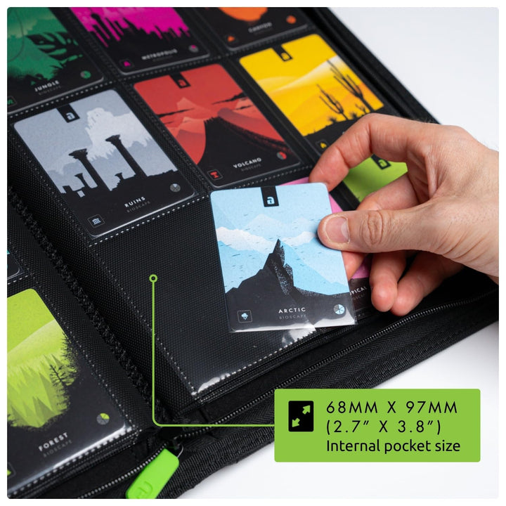 Vault X 9 Pocket Trading Card Zip Binder for Board Games & Card Games - Holds 360 Cards