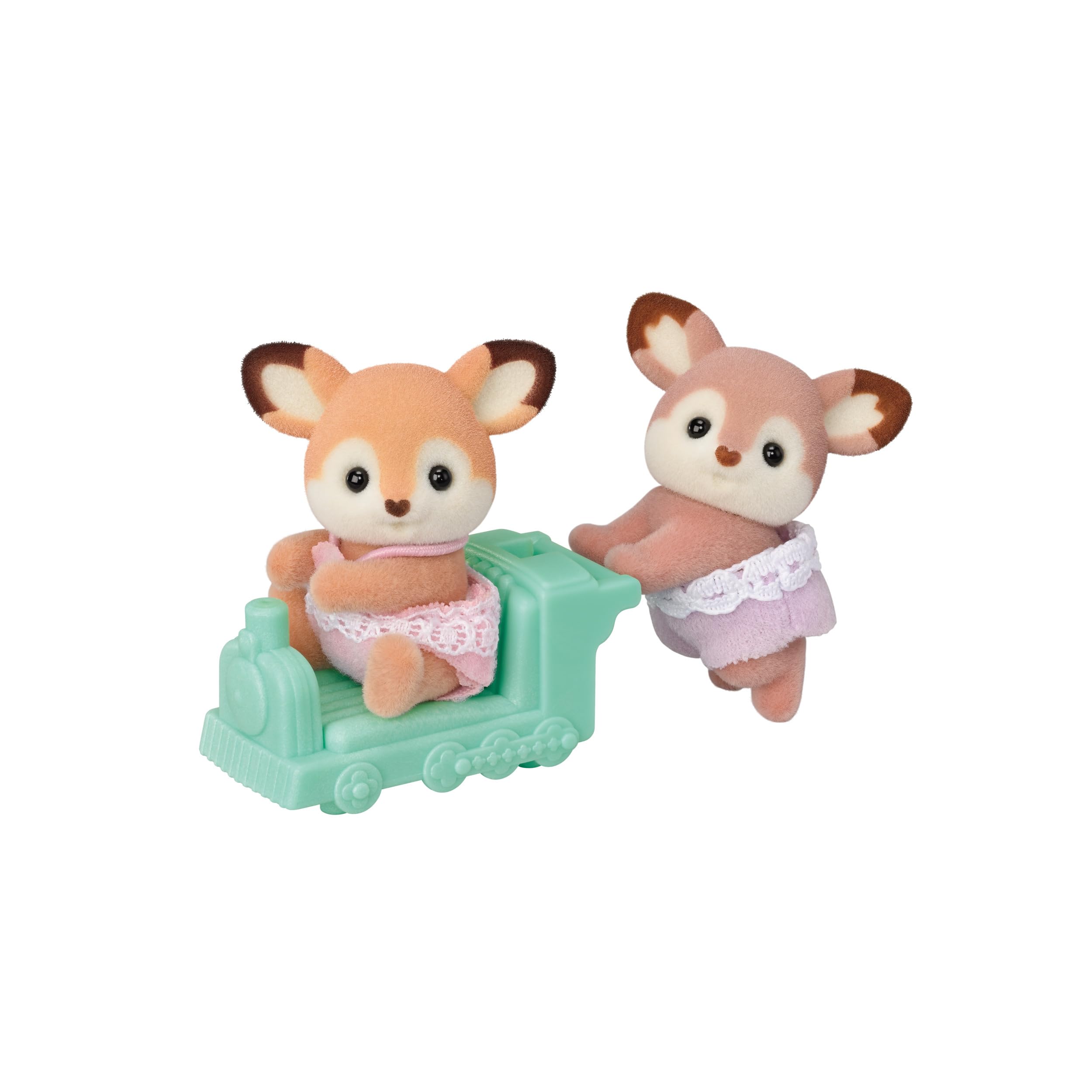 EPOCH Sylvanian Families Deer Twins 5800 with Pushcar | Ages 3+ | Colourful PVC Figures 1