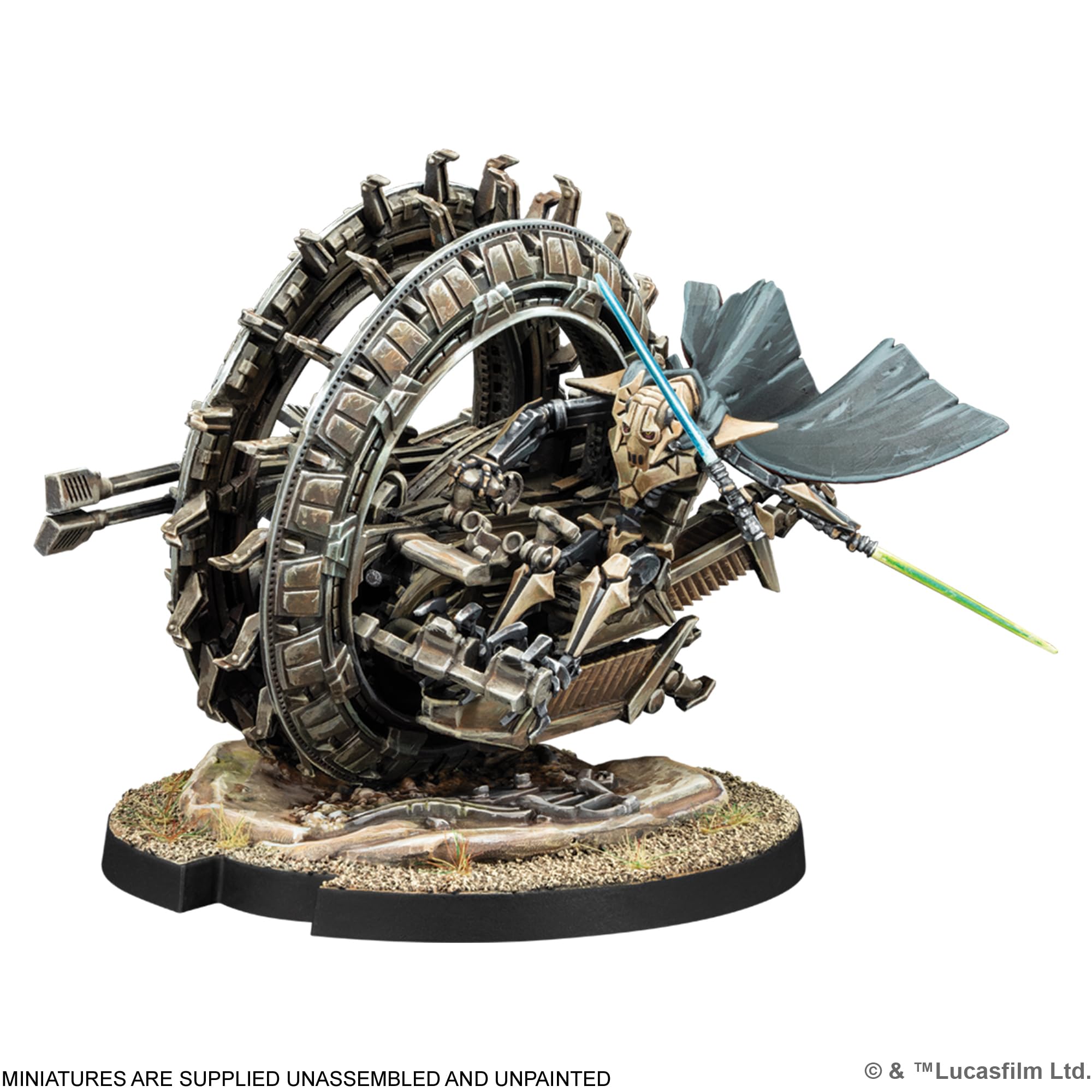 Asmodee Star Wars: Legion - General Grievous on TSMEU-6 Wheel Bike | Strategy Wargame | 2 Players