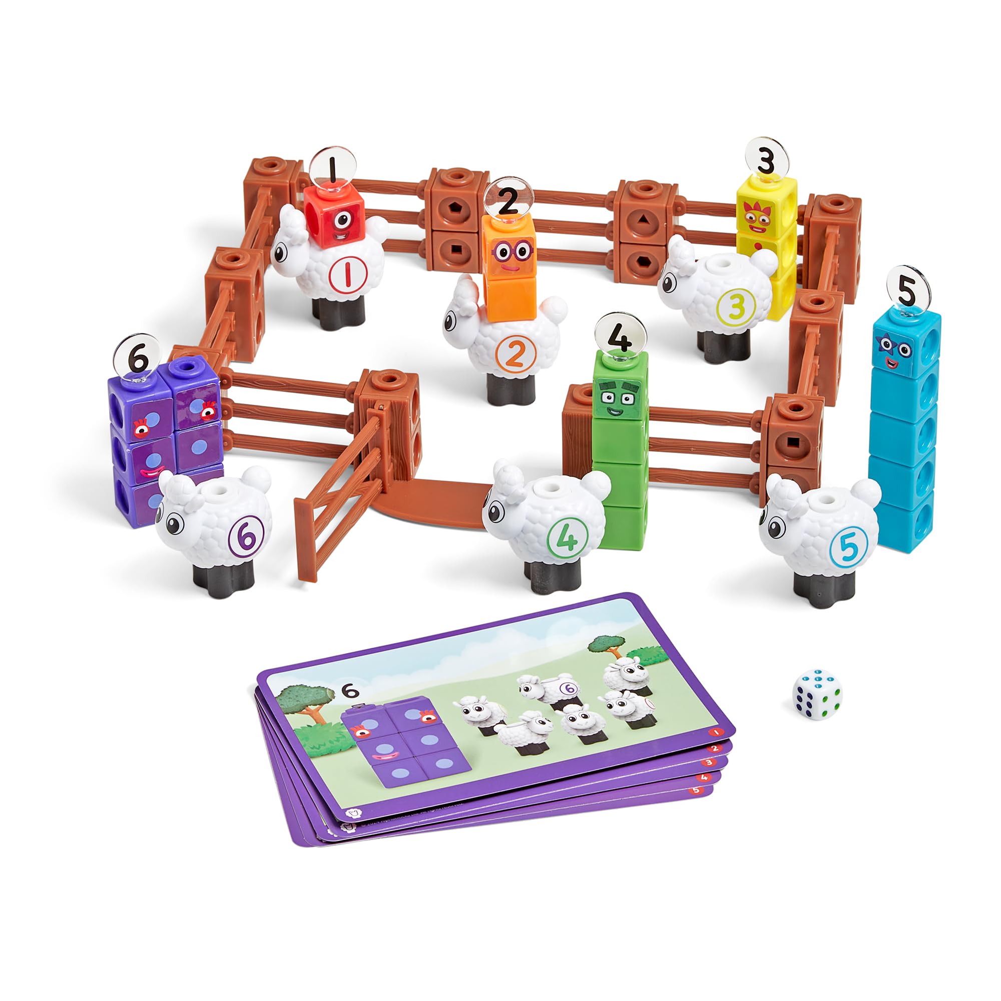 Learning Resources MathLink Cubes Numberblocks Sheep Farm Set for Ages 3+ | 53 Pieces 2