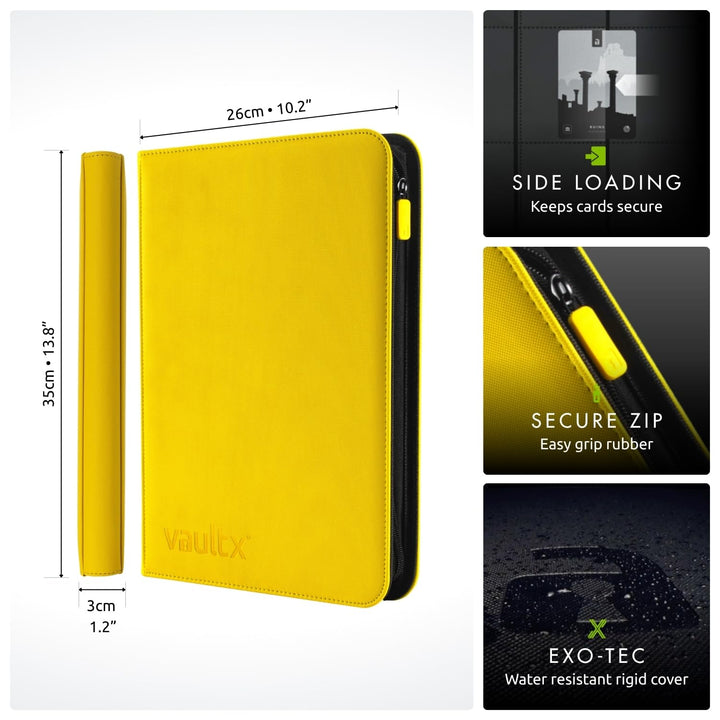 Vault X 9 Pocket Trading Card Zip Binder for Board Games & Card Games - Holds 360 Cards