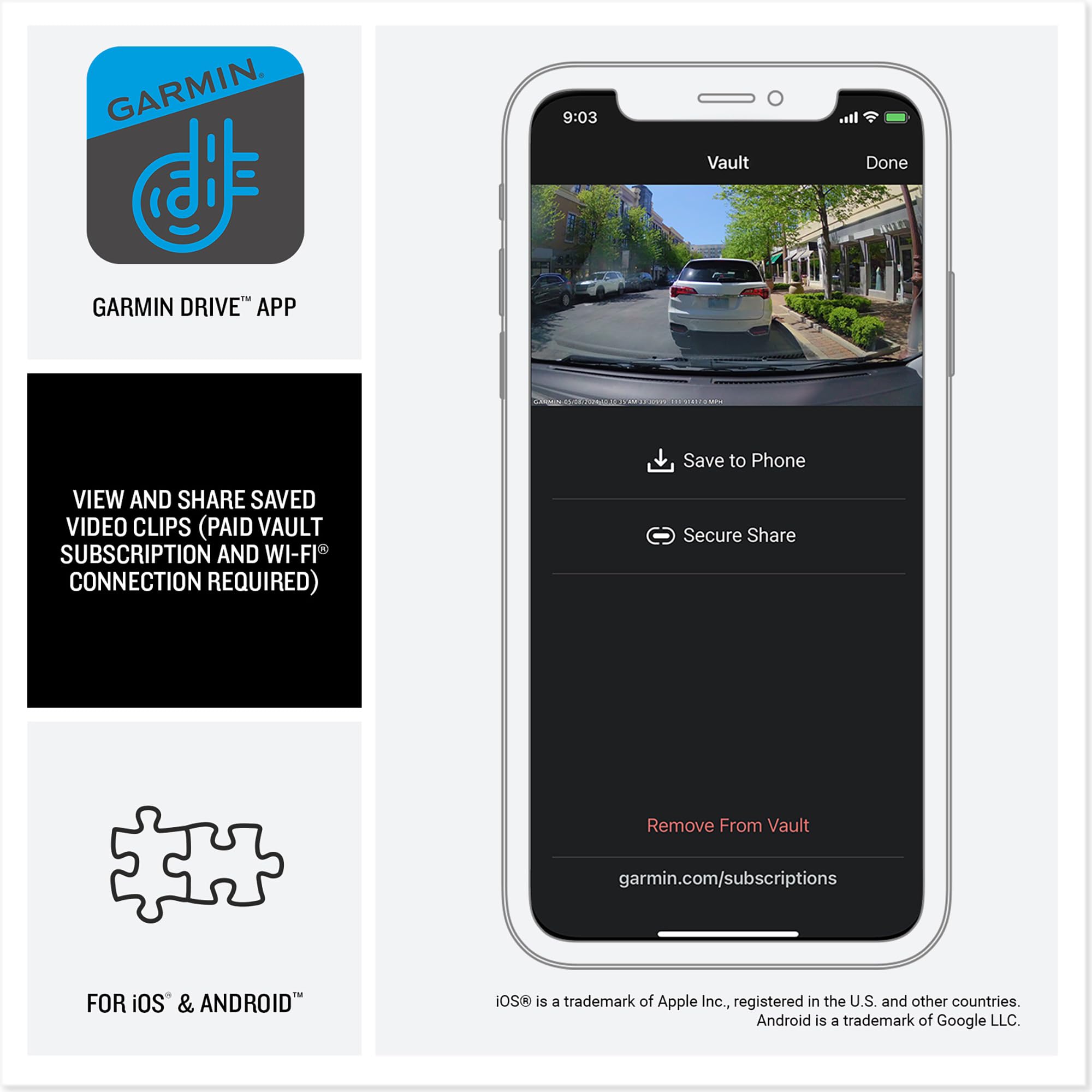 Garmin Dash Cam X310 - 4K Video, 140-Degree Field of View, Voice Controlled, Built-in GPS 4