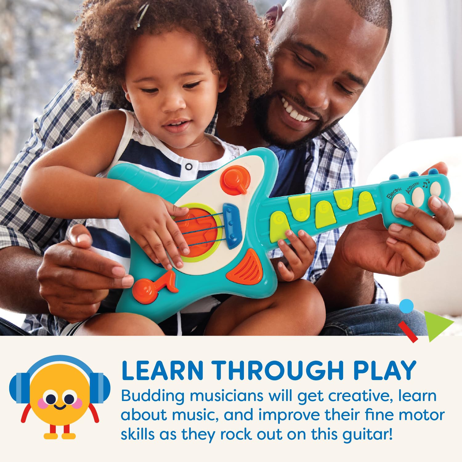 Battat Lil' Rocker's Toy Guitar - Musical Instrument for Toddlers 2 Years and Up 5