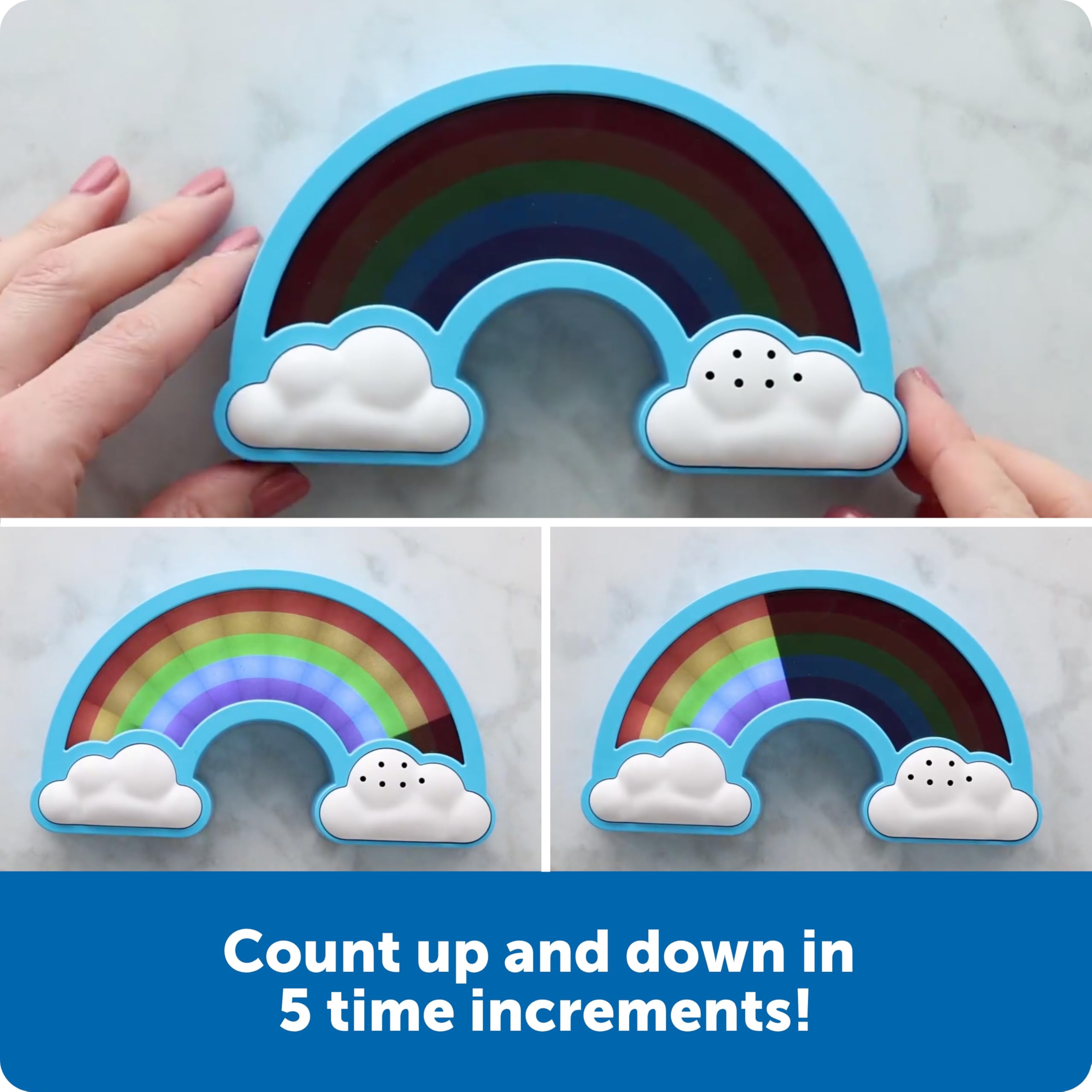 Learning Resources Rainbow Visual Timer for Kids | 5 Time Increments | Doubles as Night Light 2