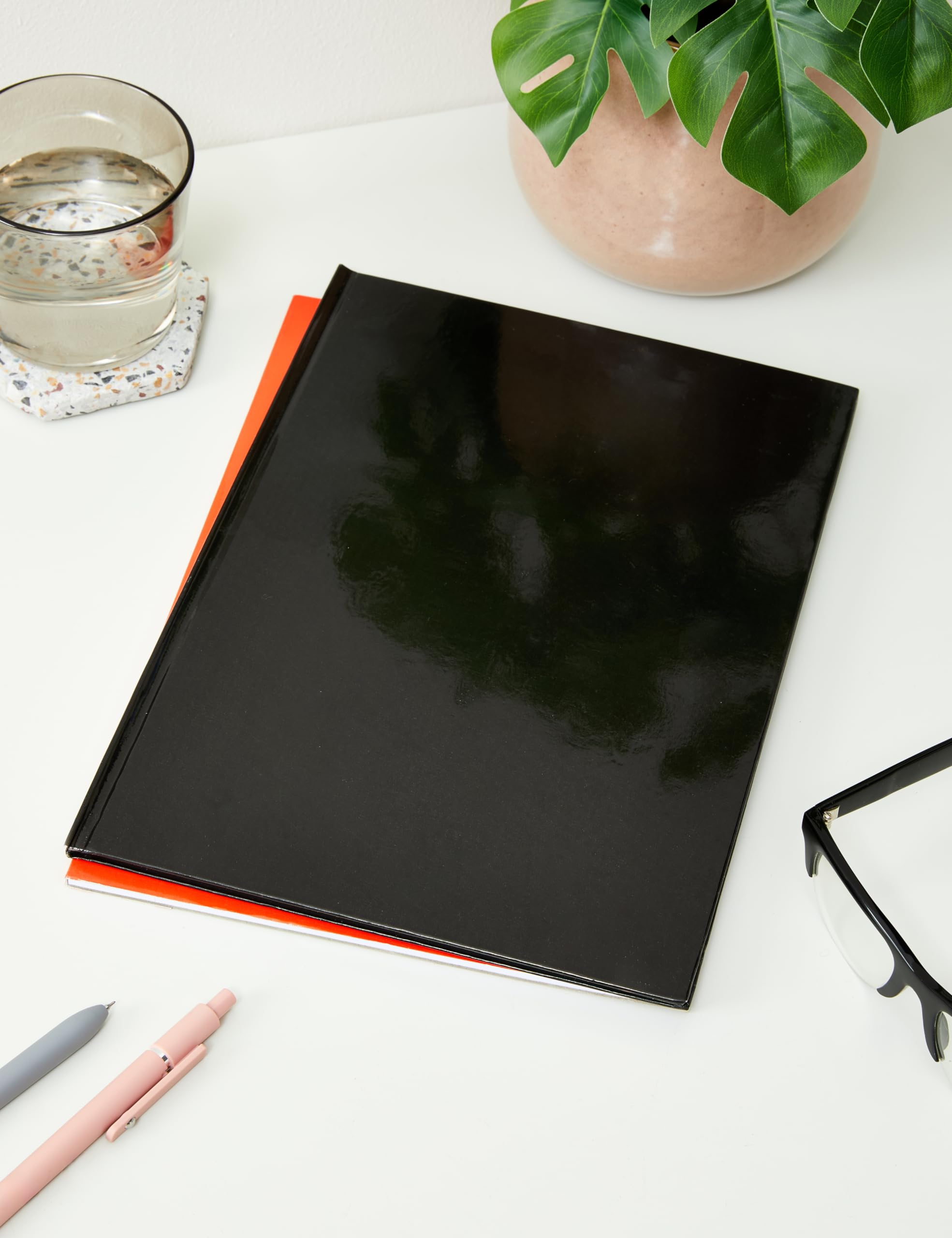 Just stationery A4 Ruled Hardback Memo Book | 50 Sheets | 60gsm Paper | Assorted Colors