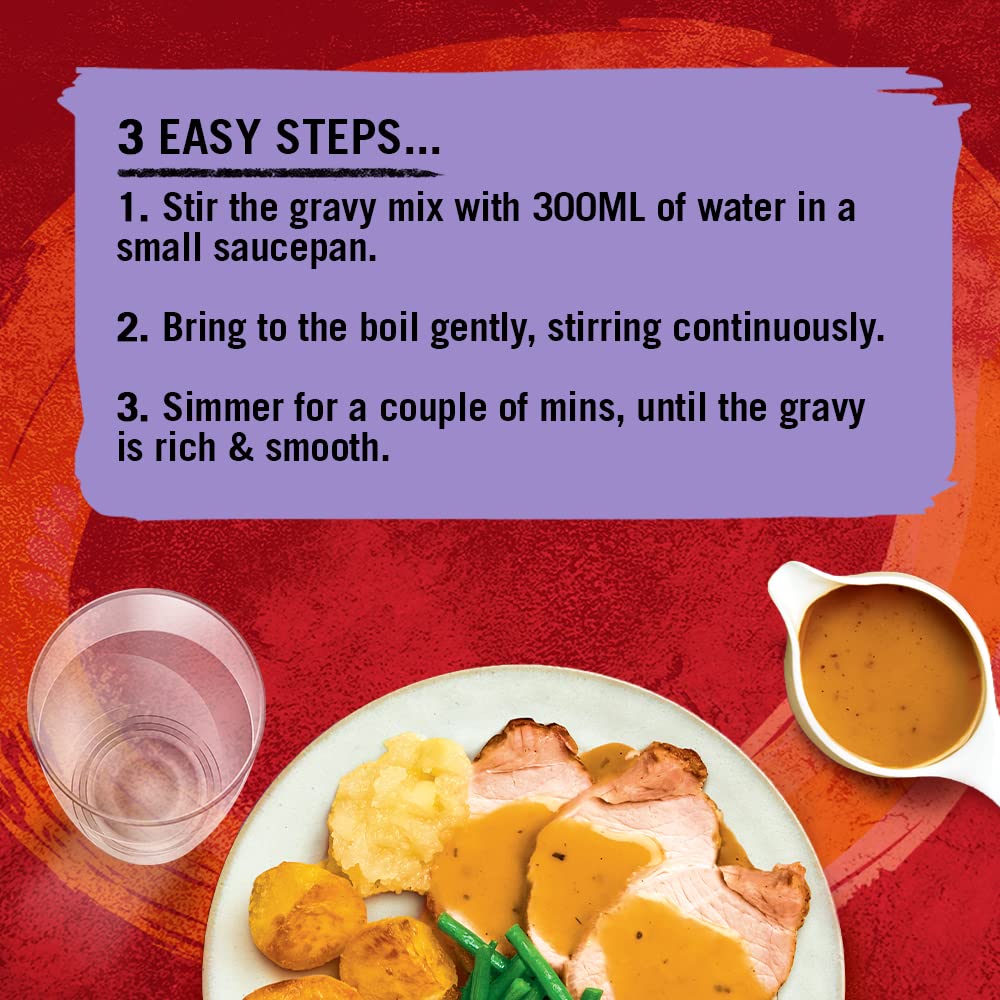 Schwartz Roast Pork Gravy Mix 25g - Pack of 12 | Rich & Smooth Gravy for Roast Dinners 3