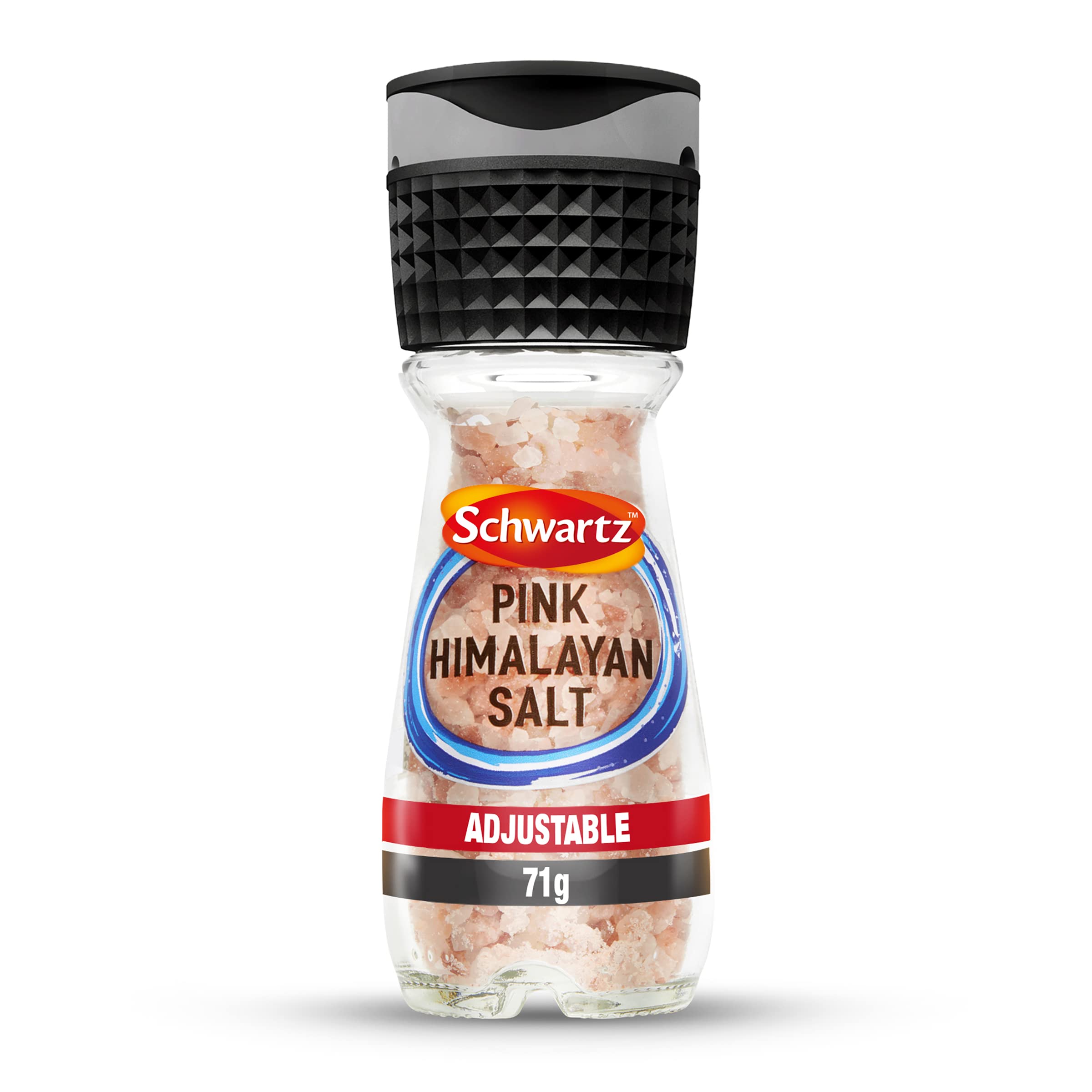 Schwartz Pink Himalayan Salt Crystal Grinder - 71g | Adjustable Grind 1