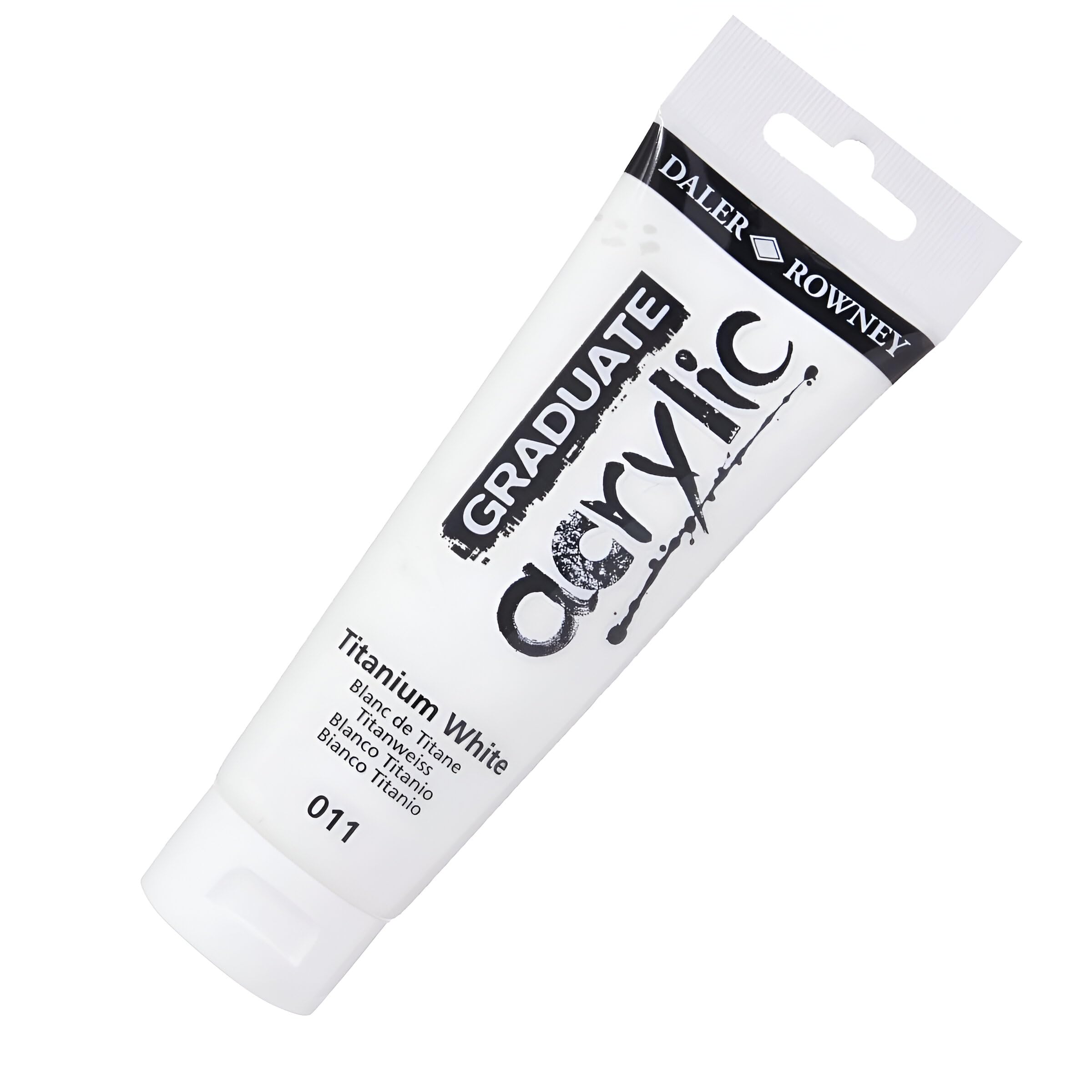 Daler-Rowney Graduate Acrylic Paint, Plastic Tube, 4oz - 120 ml, Titanium W