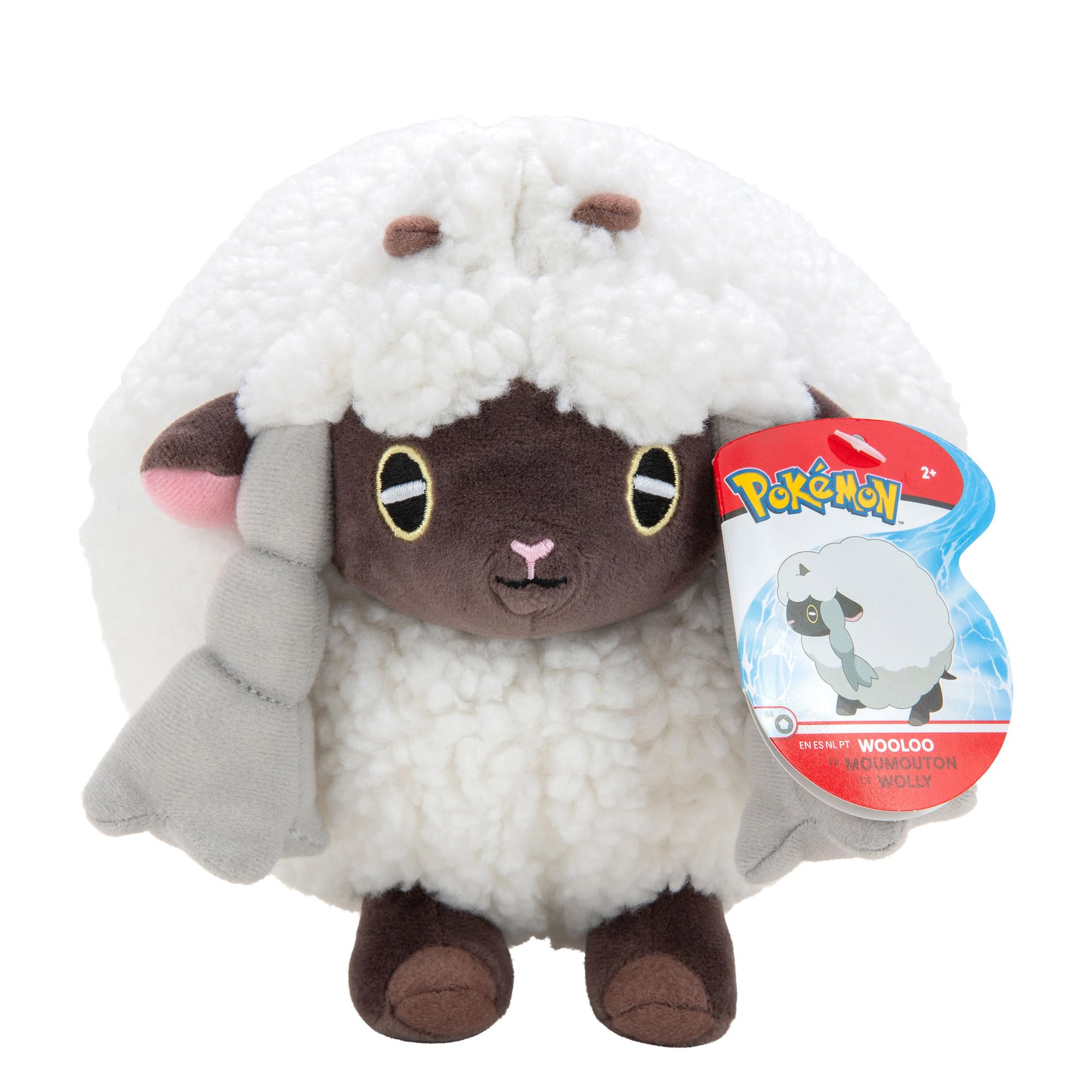 Wooloo Plüsch – 20 cm großes Pokémon-Plüschtier mit authentischen Details – ab 3 Jahren 3