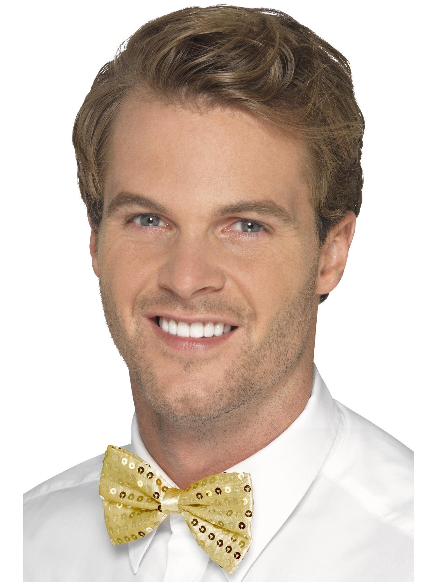 Smiffys Gold Sequin Bow Tie - One Size 1