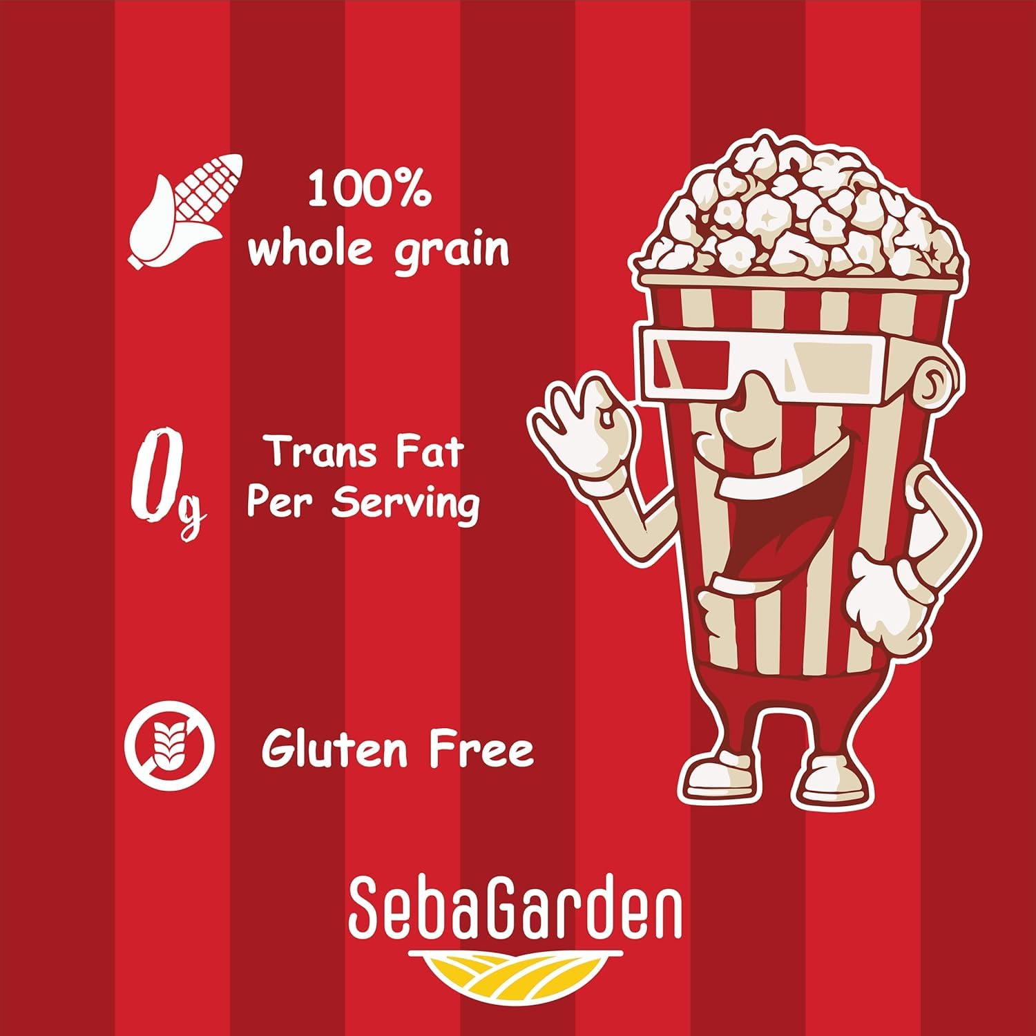 Seba Garden Popcorn Kernels - 1 kg | Non-GMO, Gluten-Free, High Popping Rate 5