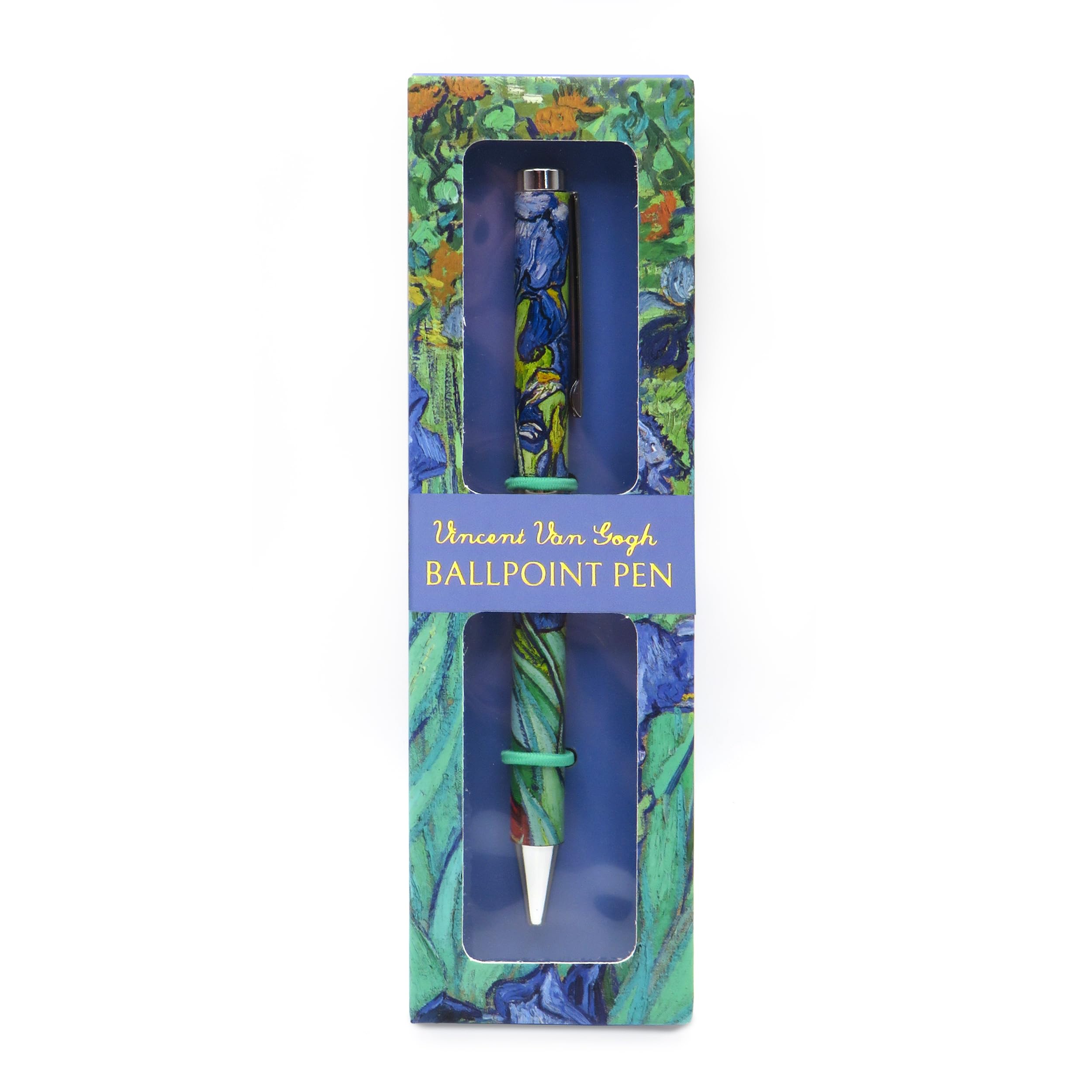Robert Frederick Van Gogh Irises Retractable Ballpoint Pen - Smooth Black Ink | Gift Box Included 1