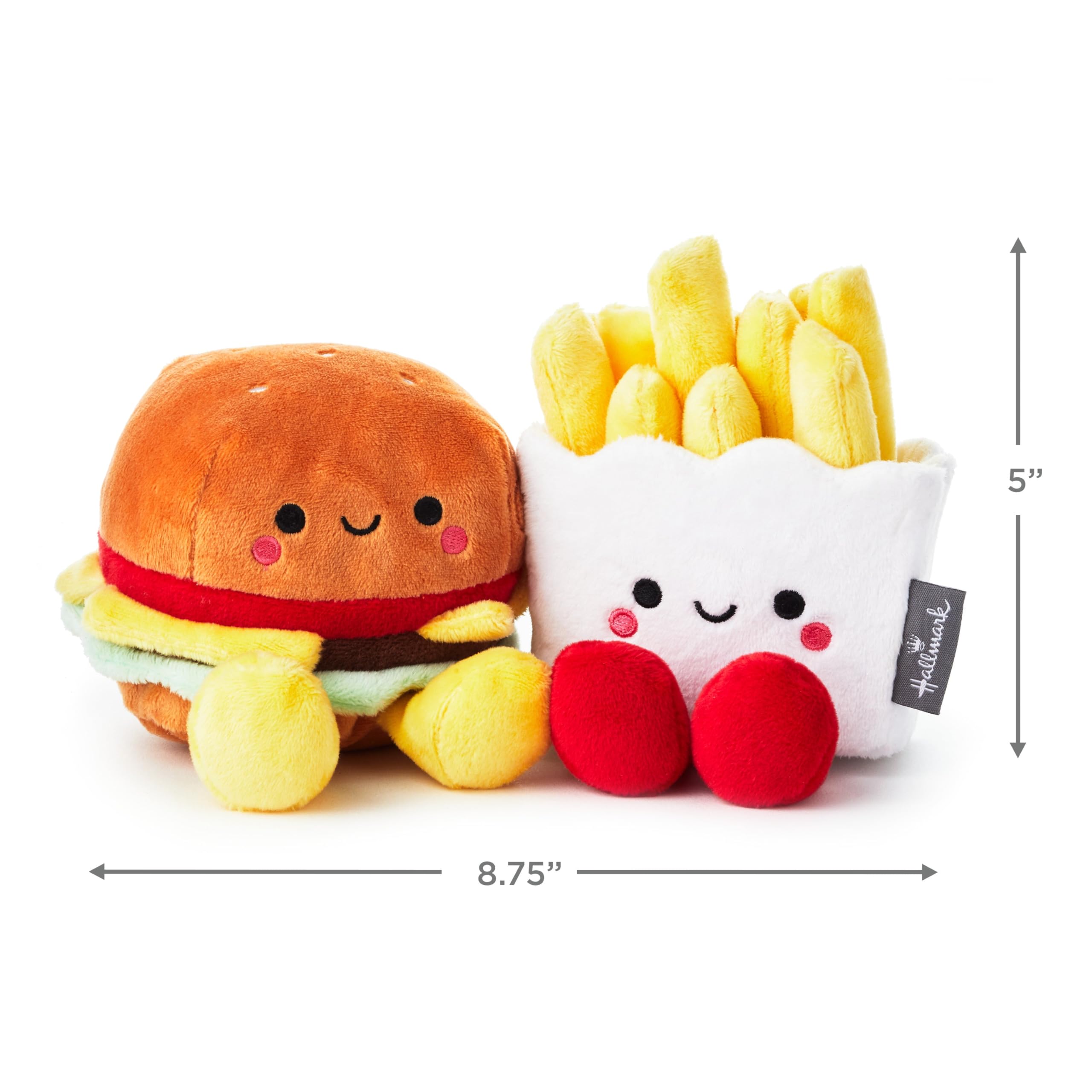 Hallmark Better Together Burger and Fries Pair Soft Toy Gift Set | 2 Pieces | Ages 1 Month+ | Polyester 4