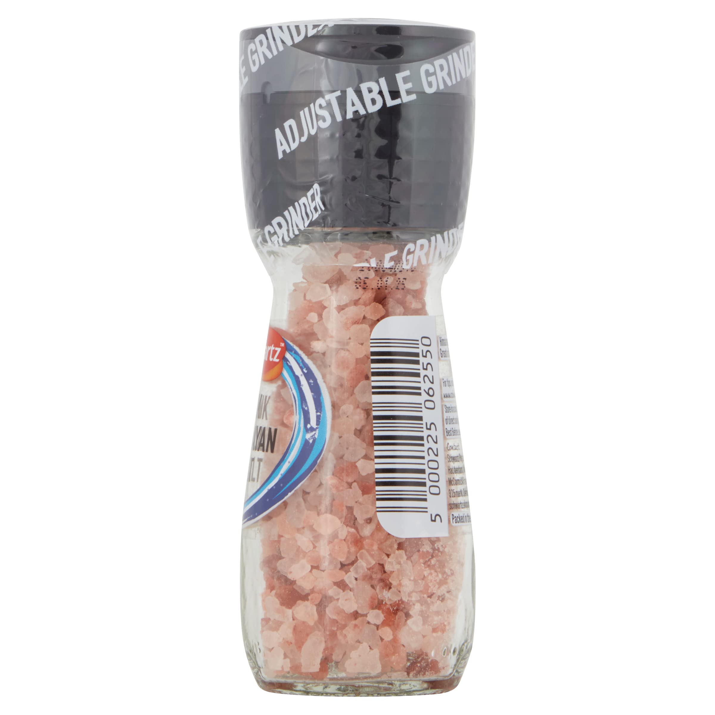 Schwartz Pink Himalayan Salt Crystal Grinder - 71g | Adjustable Grind 3