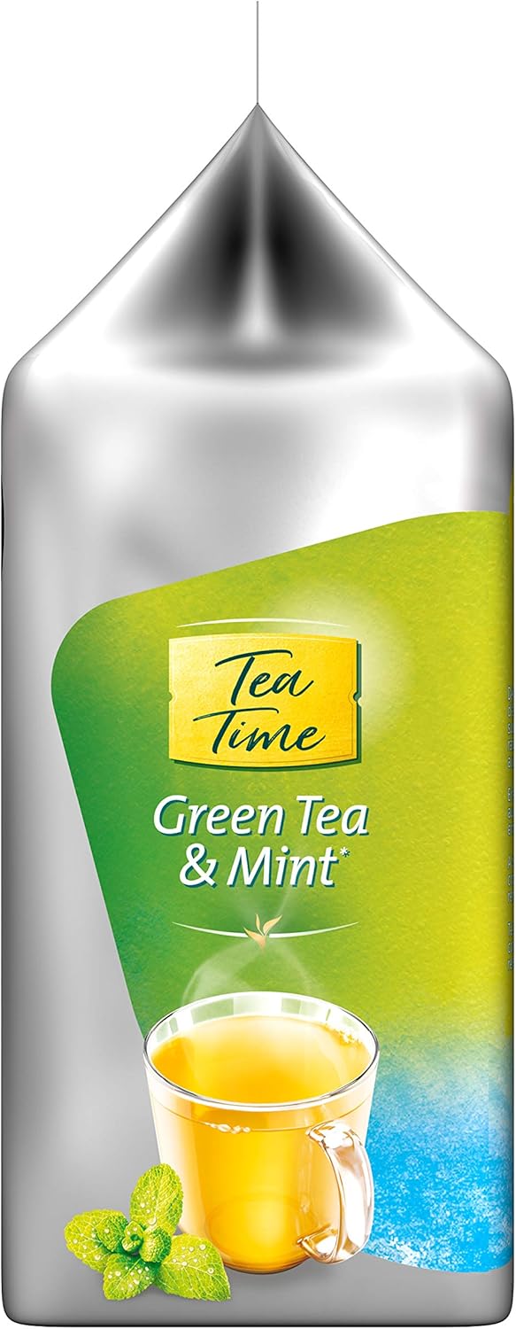 Tassimo Twinings Green Tea & Mint Tea Pods - 16 Pods per Pack (Pack of 5, 80 Servings)