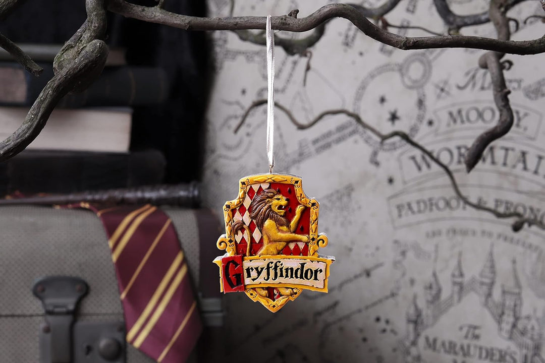 Nemesis Now Harry Potter Gryffindor Crest Hanging Ornament 8cm, Red