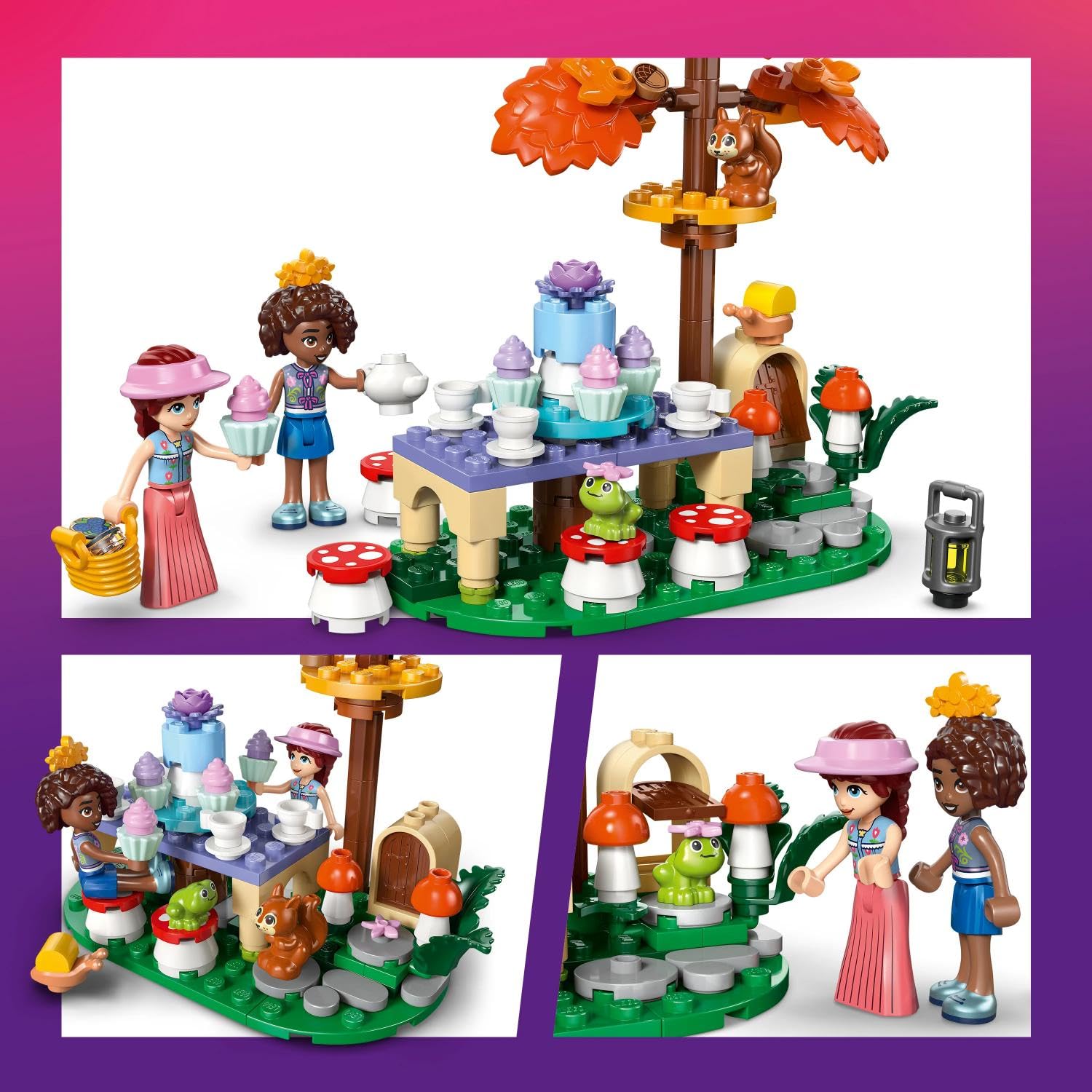 LEGO Friends Forest Tea Party Building Set 42690 | Ages 6+ | 2 Mini Dolls & 3 Animals