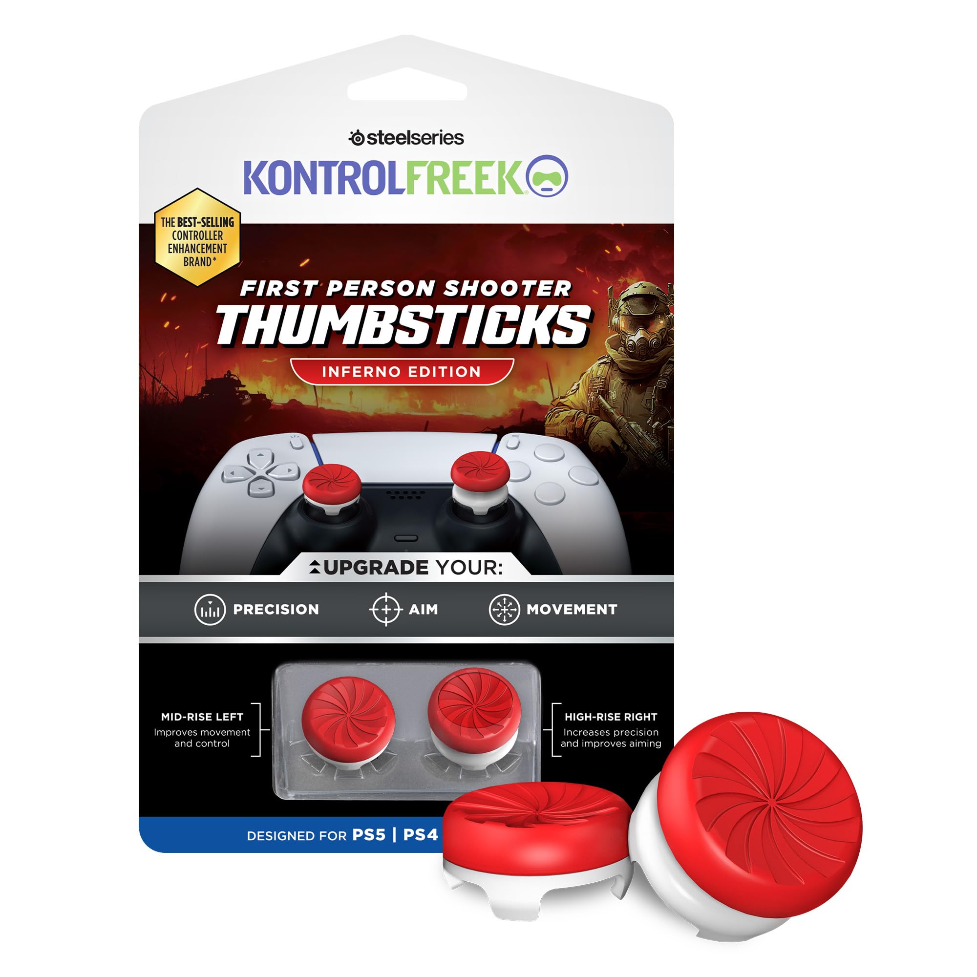 KontrolFreek FPS Freek Inferno for Playstation 4, PS4 and Playstation 5, PS