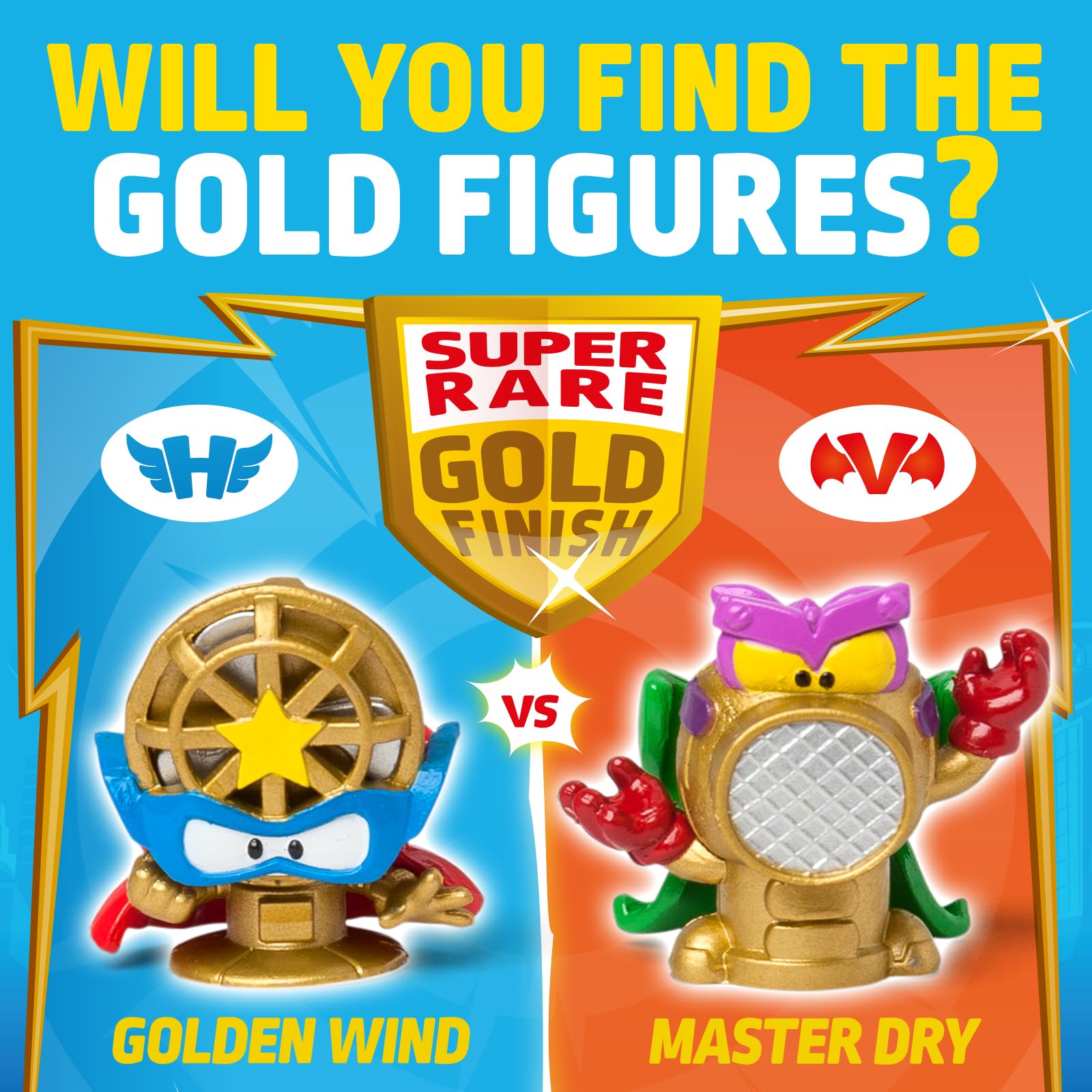 SUPERTHINGS RIVALS OF KABOOM Kazoom Power Battle Action Figures - 10 Pack with Gold Captain Surprise 4