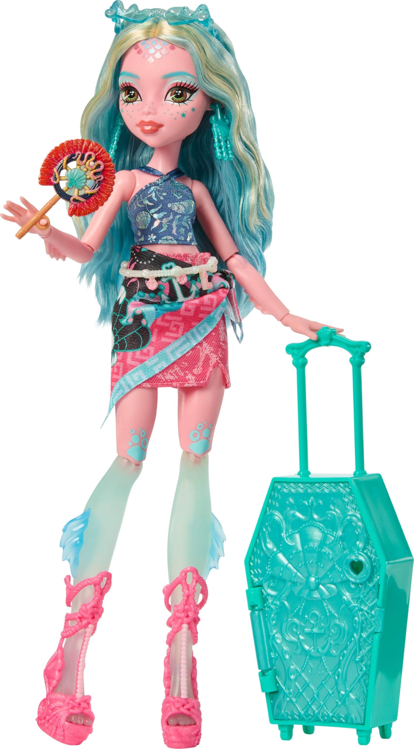 Monster High Skulltimate Secrets Lagoona Blue Doll & Accessories Playset - 19 Surprises, 3 Keys, Travel Theme