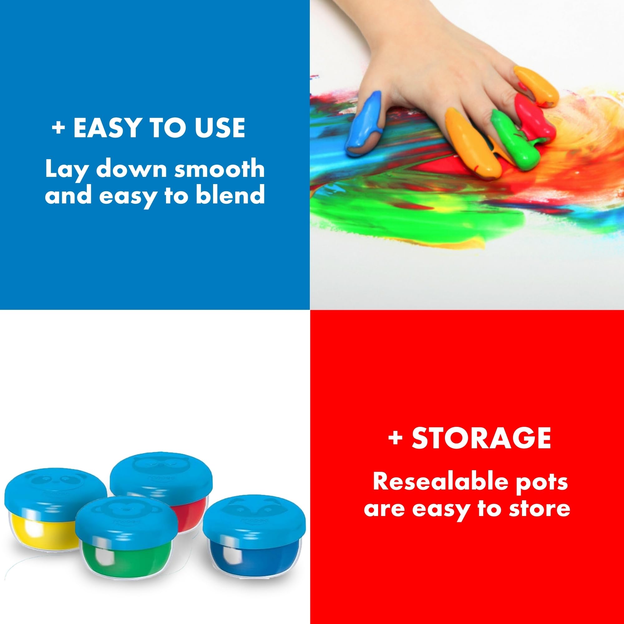 Maped Color'Peps My First Finger Paints - 4 Pots, Age 1+, Washable 7