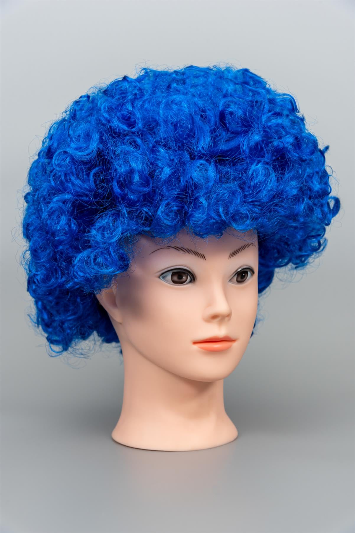 SHATCHI Blue Afro Wig Curly Bouncy Hair for Fancy Dress Party Costume Disco 60s 70s 80s Theme Unisex 11