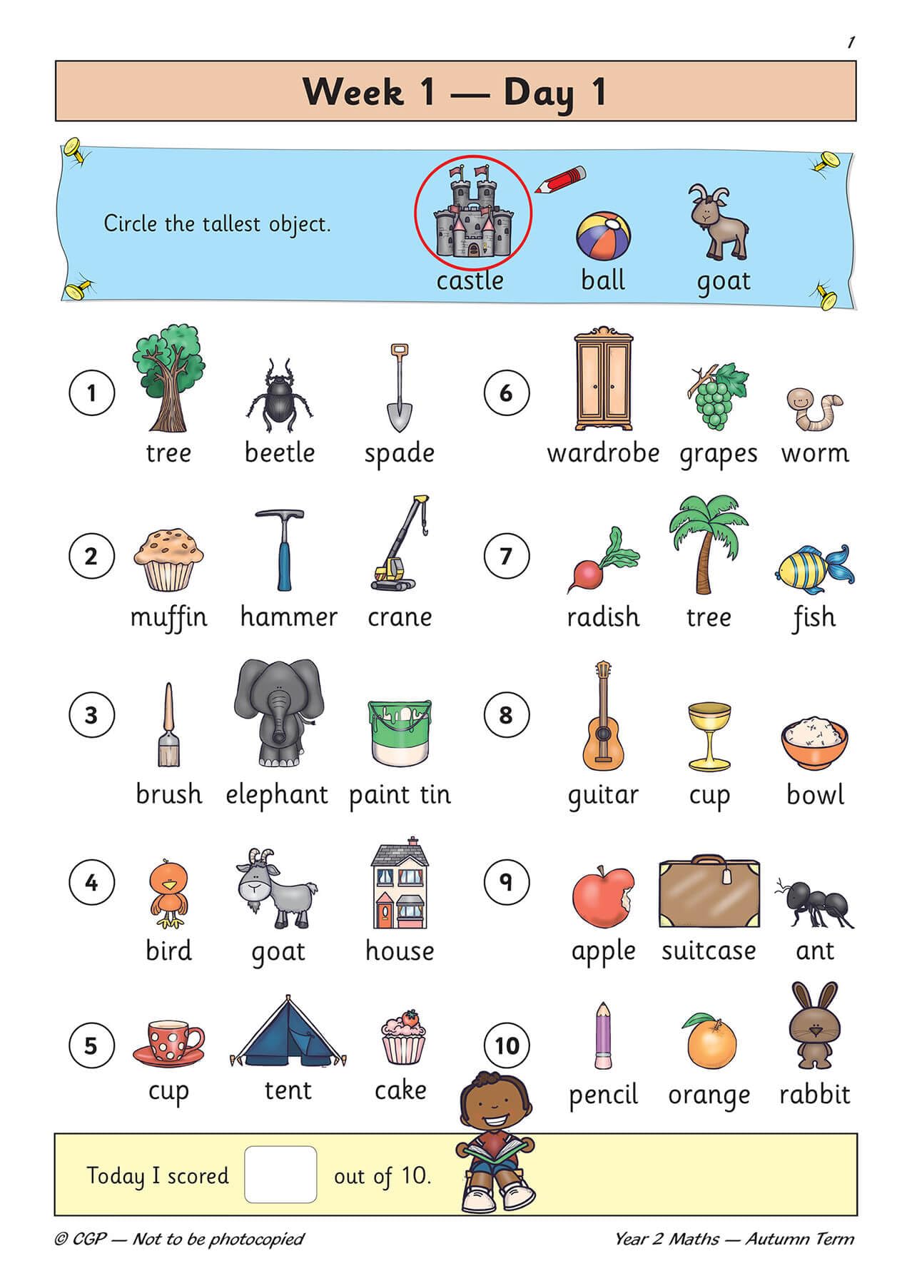 CGP KS1 Maths Year 2 Daily Practice Book - Autumn Term | Ages 6-7 | Paperback