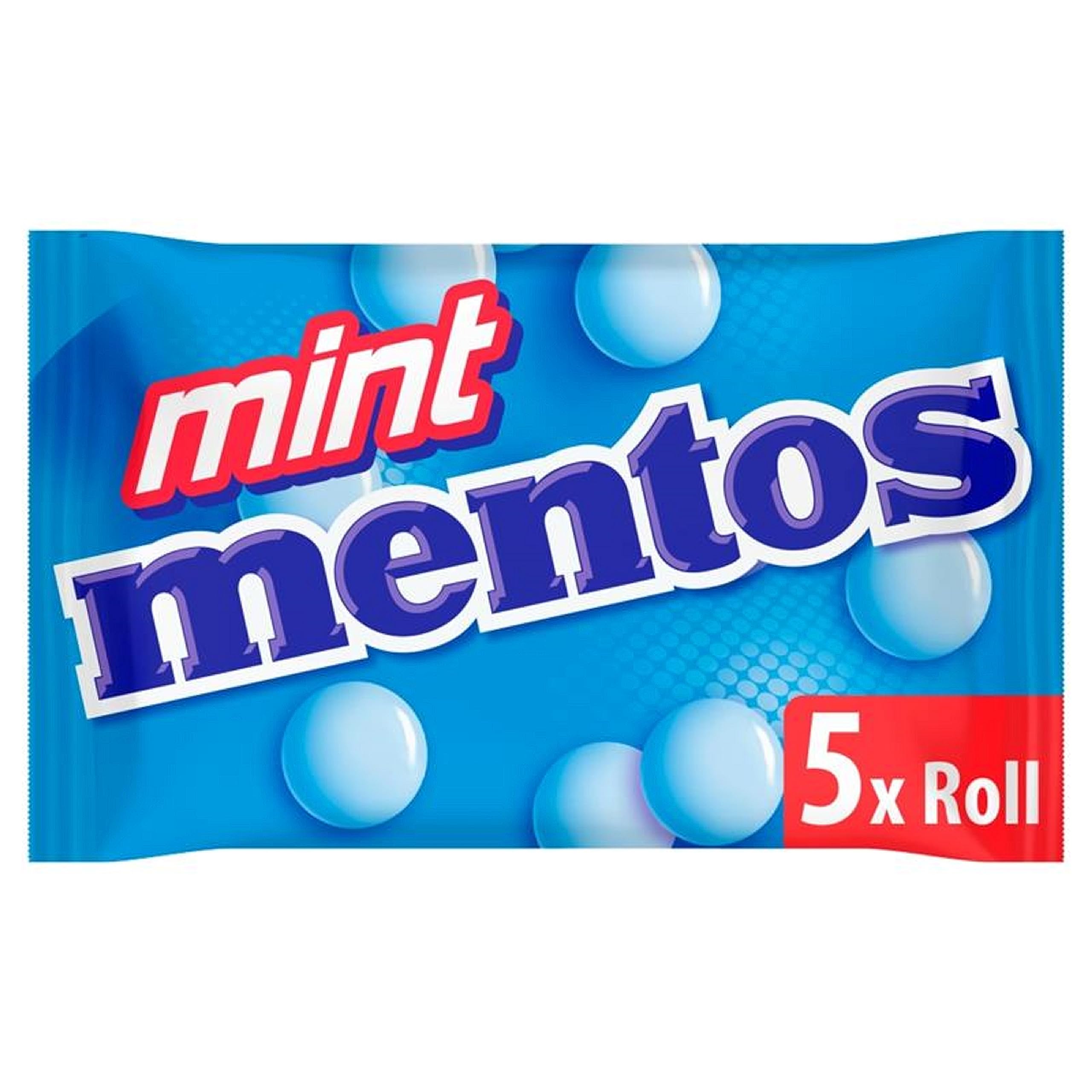 MENTOS Soft Mints - Crisp Outer Shell and Soft Centre, Peppermint Flavour | 5 Rolls Pack | 200g Total 1