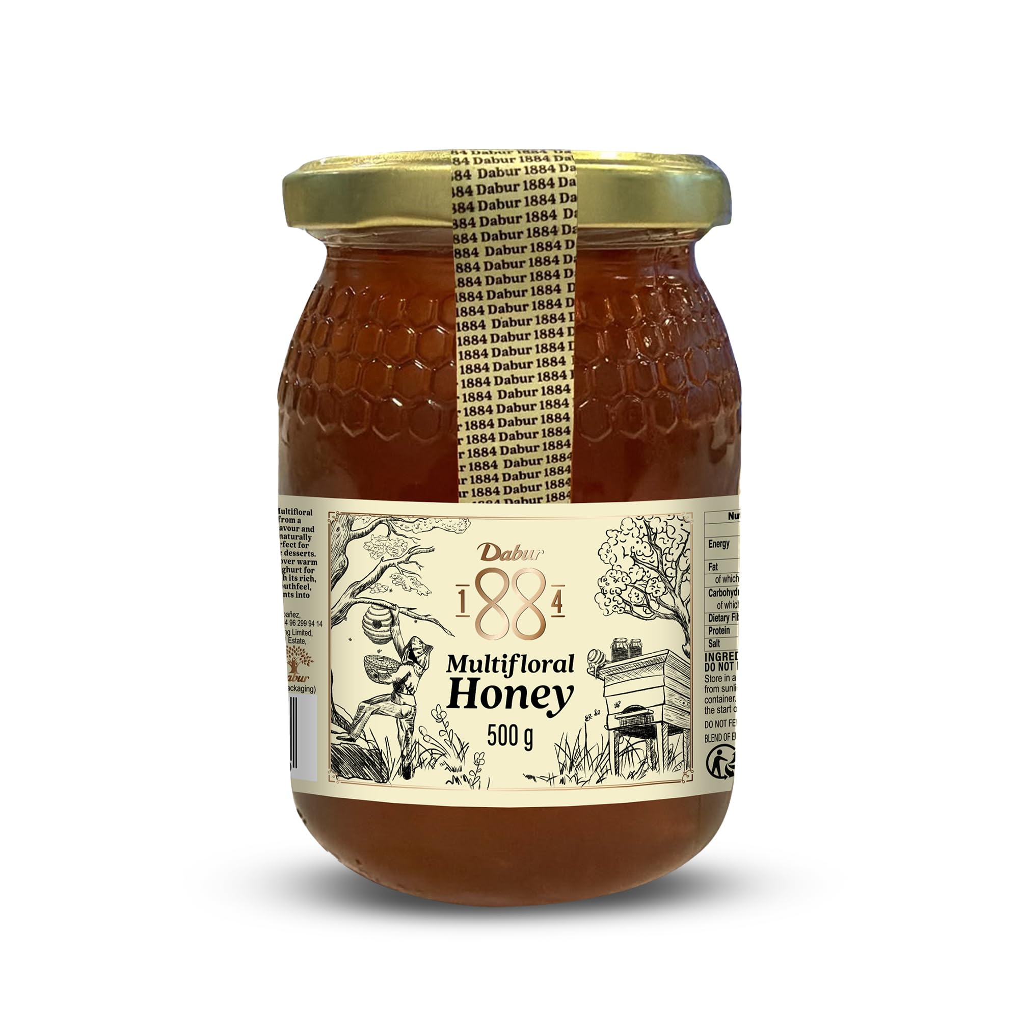 Dabur 1884 Multiflora Honey - Pure & Natural | 500g | Rich Floral Taste 1