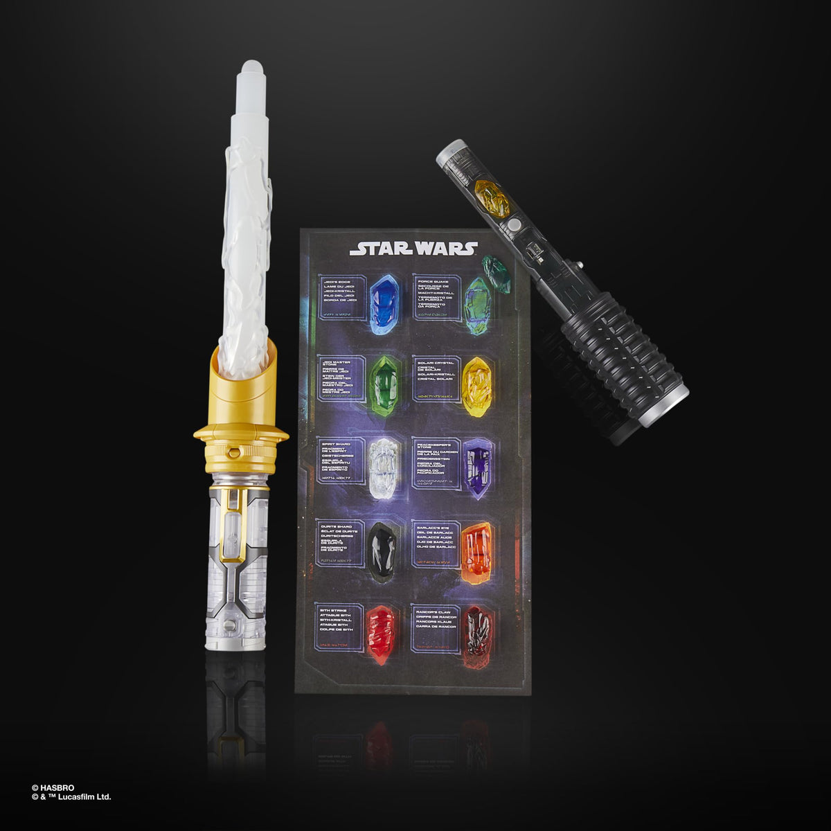 Star Wars Power Crystal Lightsaber - 7 Blade Colours, 10 Kyber Crystals, Ages 4+