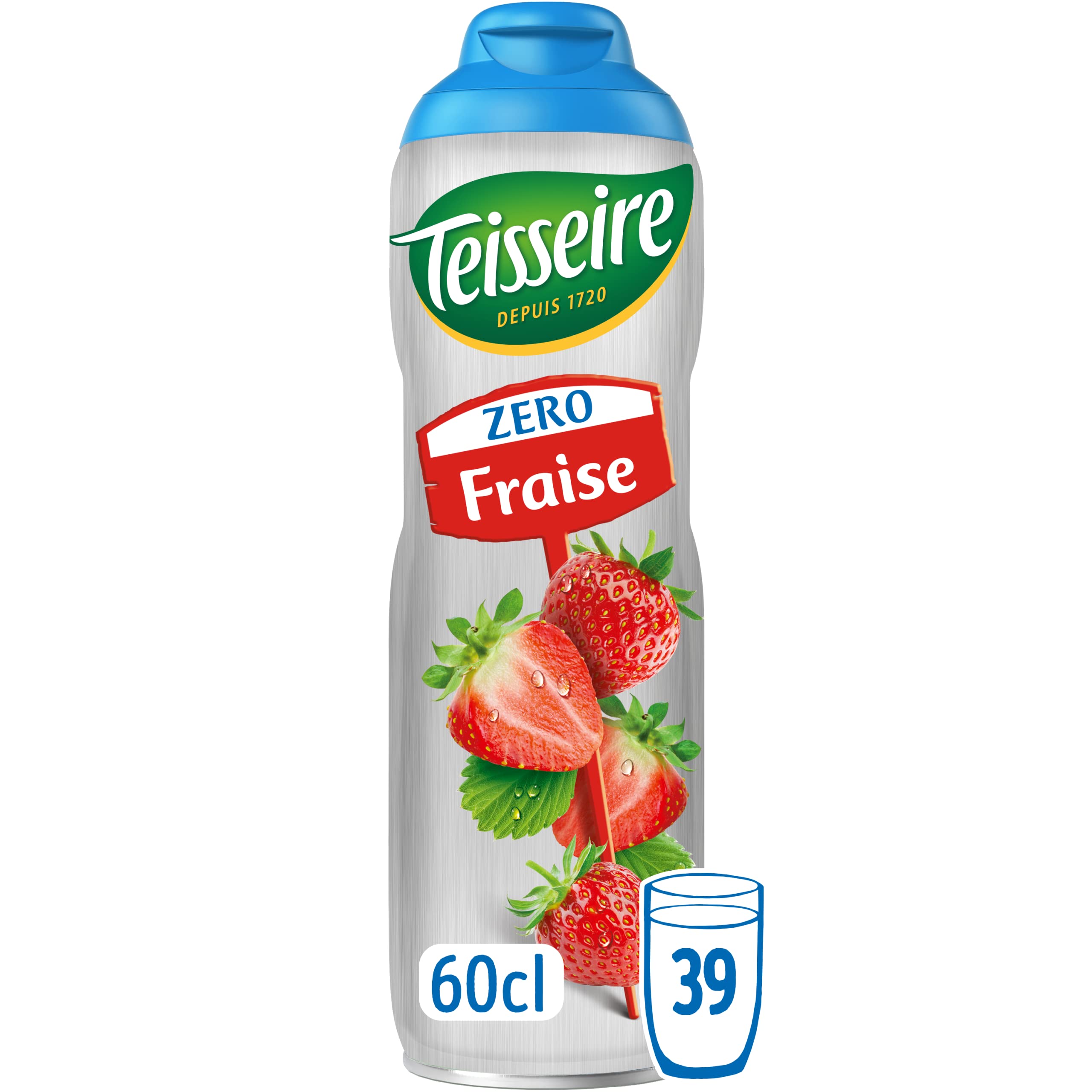Teisseire Strawberry Zero Syrup - 0% Sugar | 600 ml | Low Calorie 1
