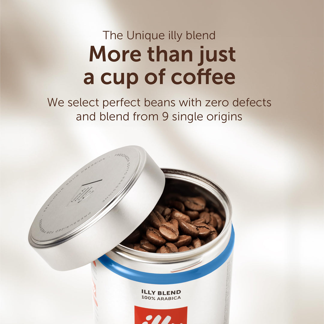 illy Coffee - Decaffeinated Ground Coffee, Medium Roast, 100% Arabica, 250g