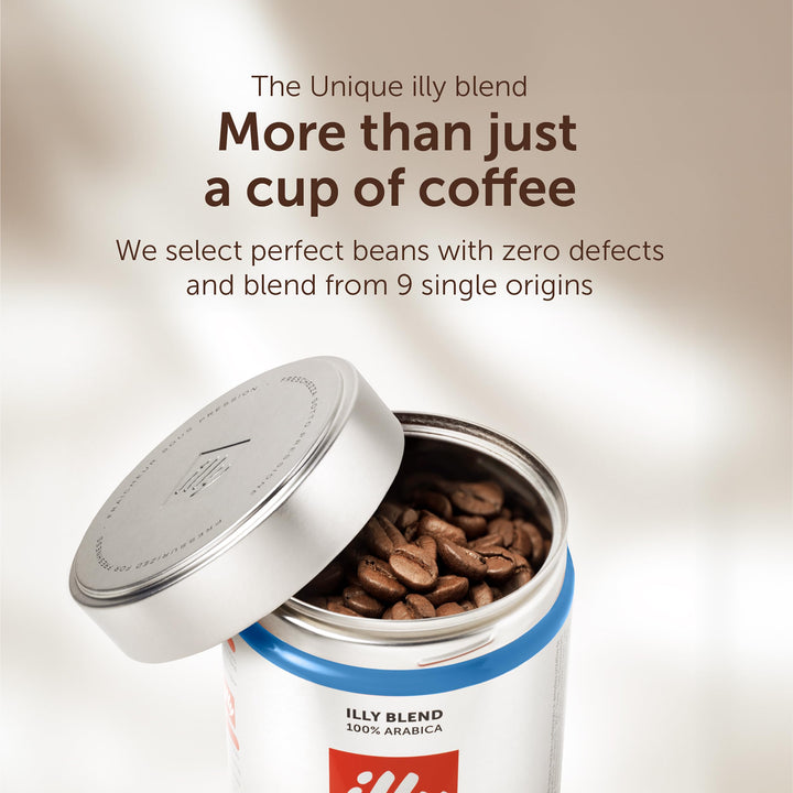 illy Coffee - Decaffeinated Ground Coffee, Medium Roast, 100% Arabica, 250g