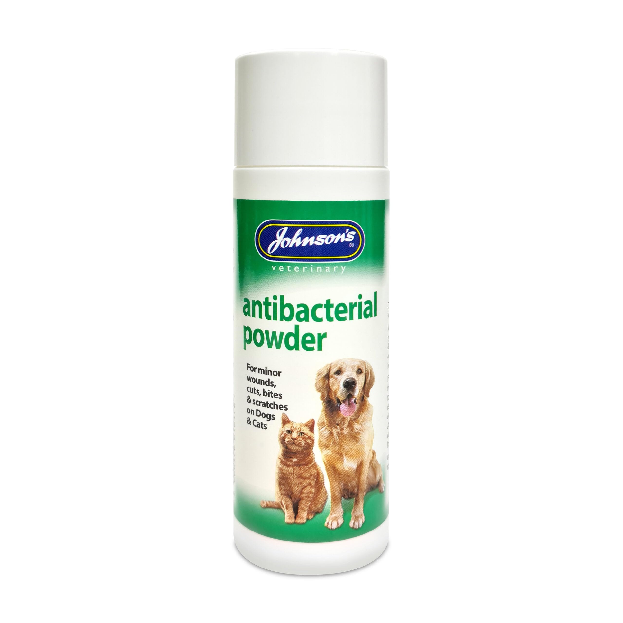 Johnson's Antibacterial Powder for Dogs, Cats, & Small Animals - Antiseptic Wound Treatment | 75g