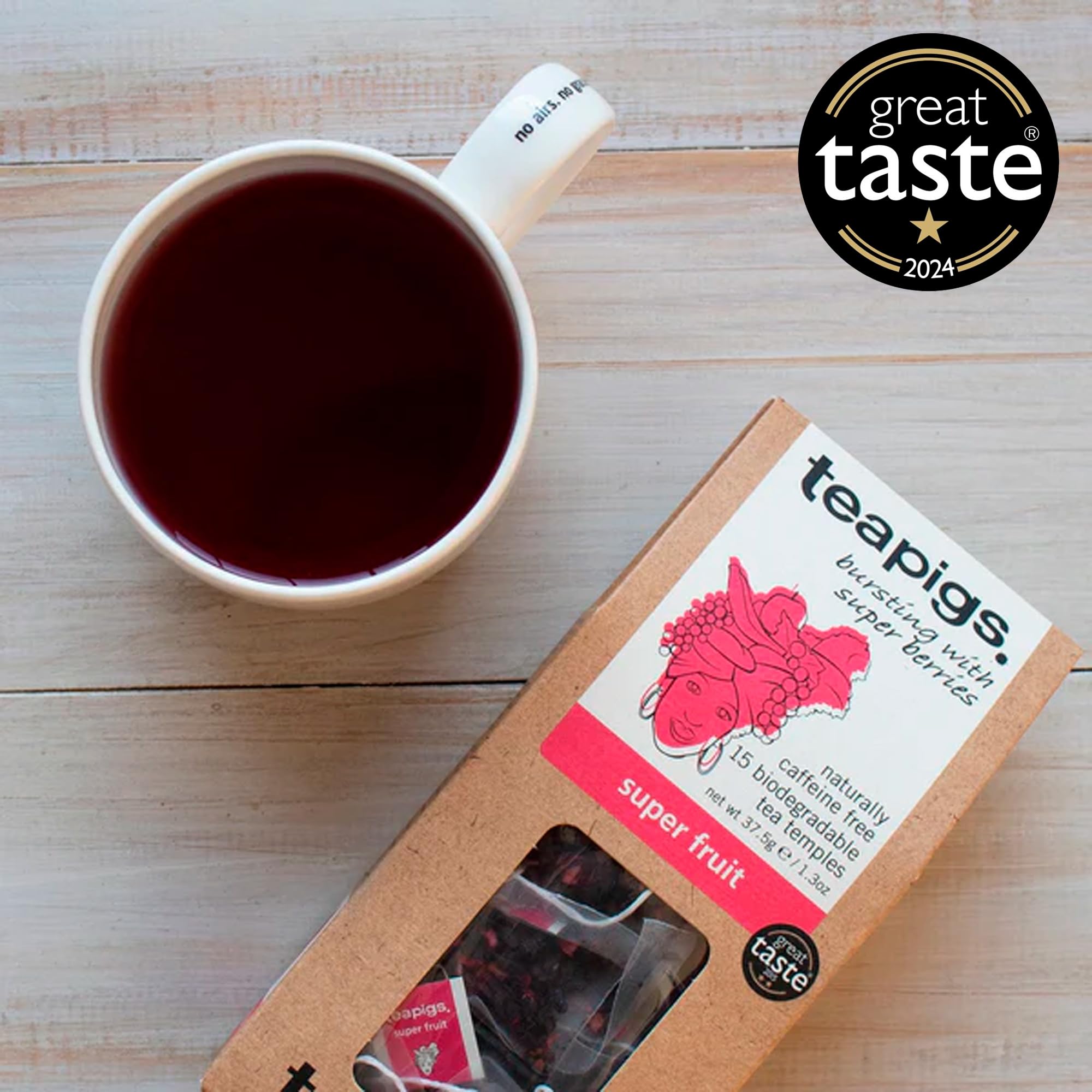 teapigs Super Fruit Tea - Caffeine-Free, Bold & Tart Flavor | 15 Teabags (37.5 g) 4