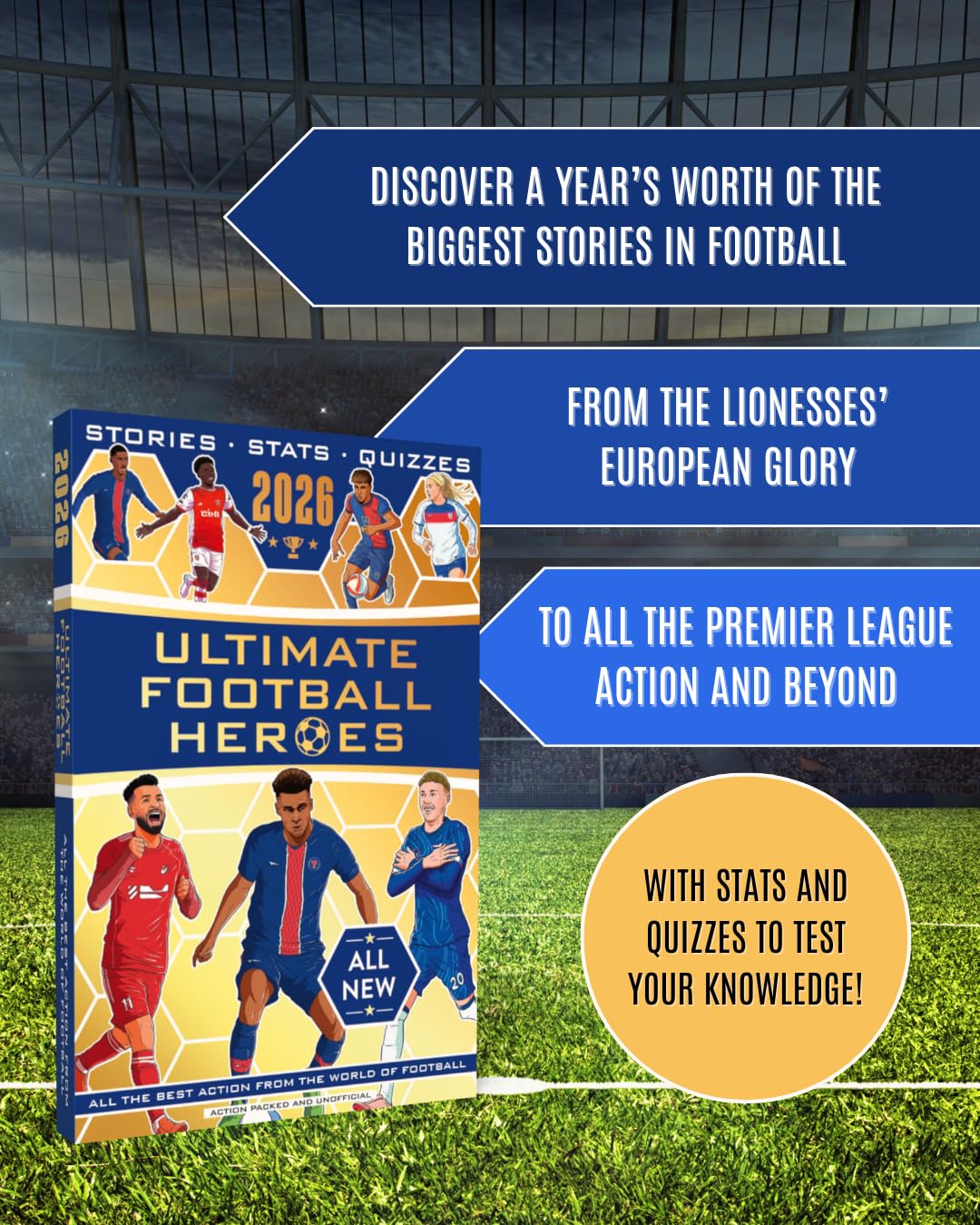 Dino Books Ultimate Football Heroes 2026 Reference Book | Paperback | English | Ages 8-12