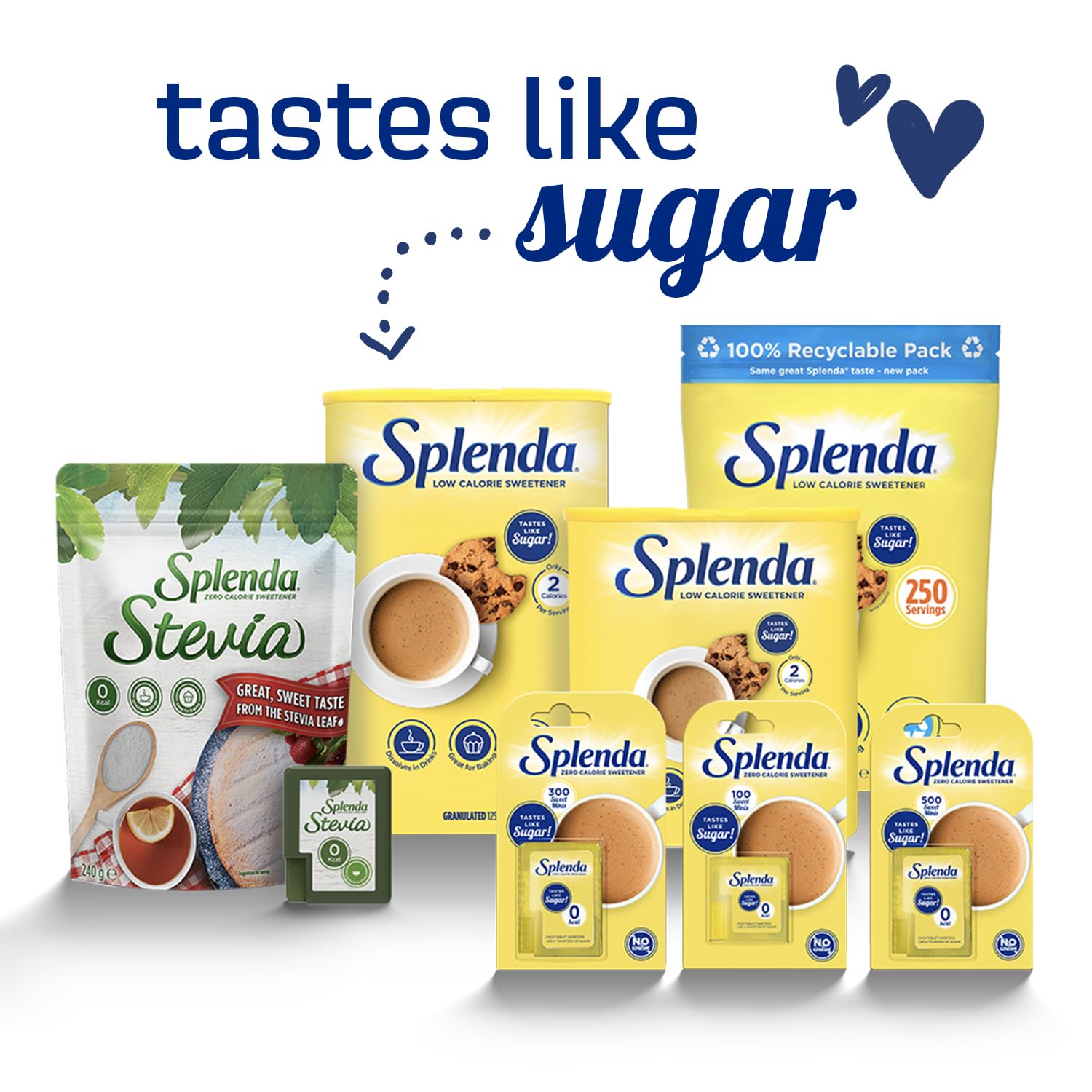 Splenda Stevia No Calorie Sweetener - Zero Calories | 240g Pouch | Baking & Drinks 7
