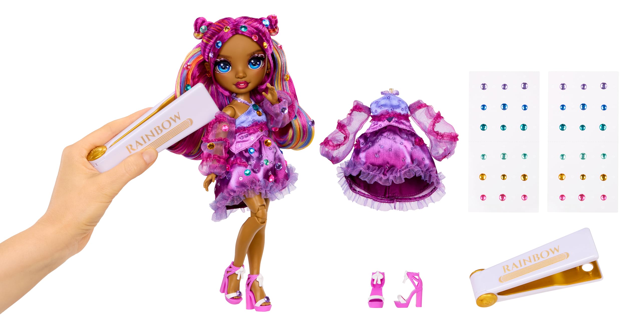 Rainbow High Be Dazzling Noemie Violette Doll - 28cm Purple Fashion Doll with Customization Tools