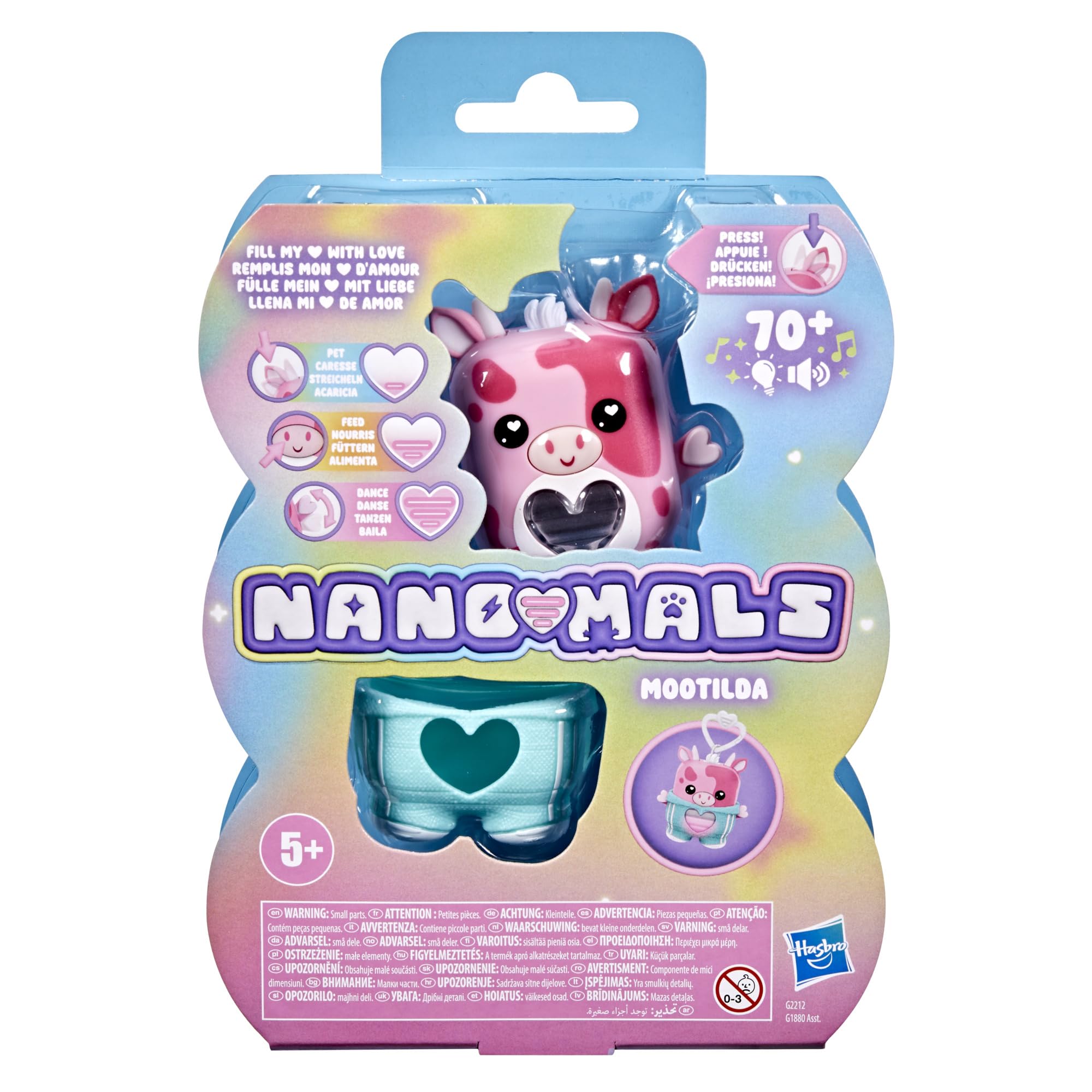 Hasbro Nano-Mals Mootilda the Pink Cow - Electronic Fidget Pet for Kids 5+ 4