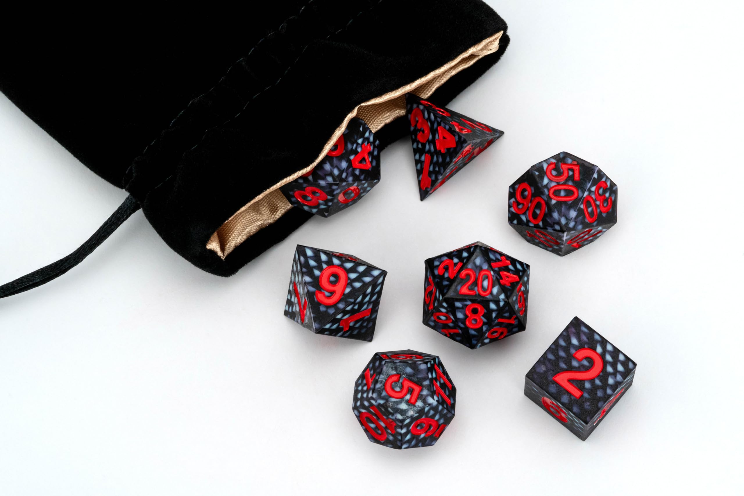 Metallic Dice Games Dragon Storm Silicone Dice Set - 16mm, 7 Pieces | Unisex Adult 3