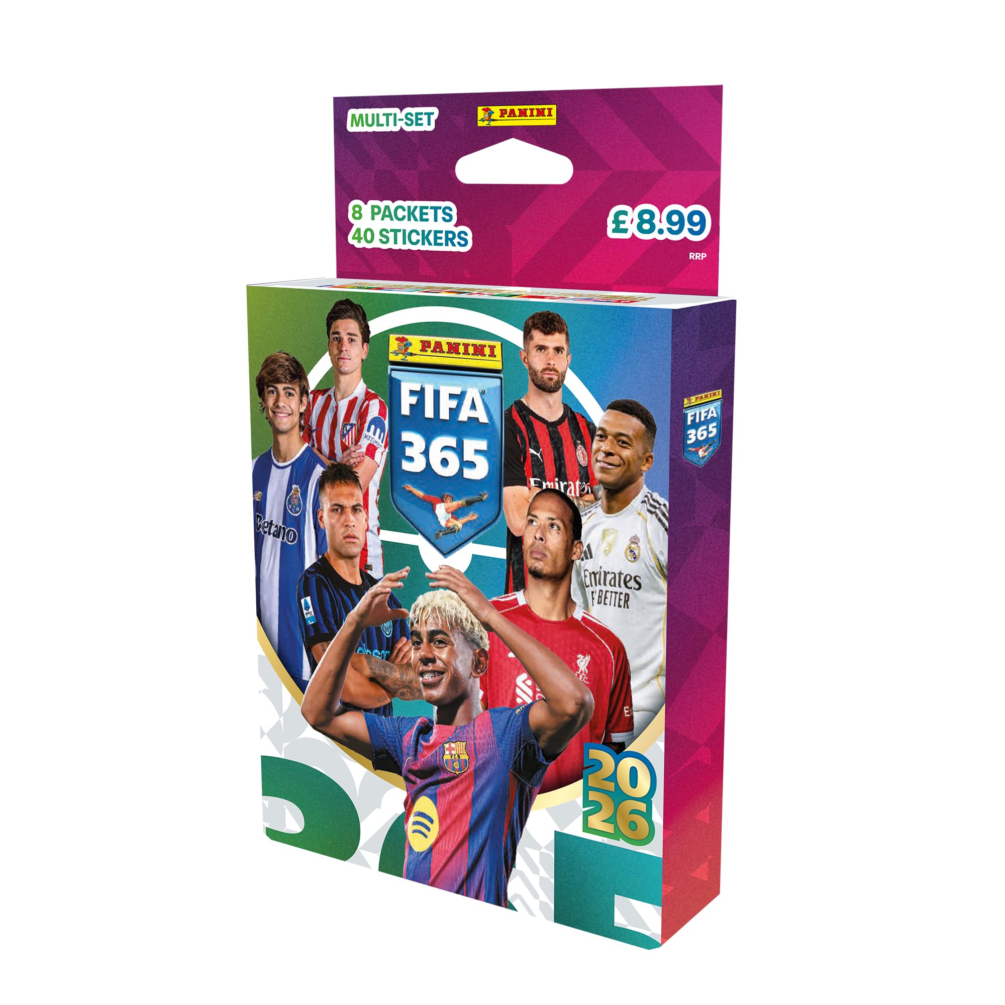 Panini FIFA 365 2026 Sticker Collection - Multiset | 524 Stickers Total | 8 Packets Included 1